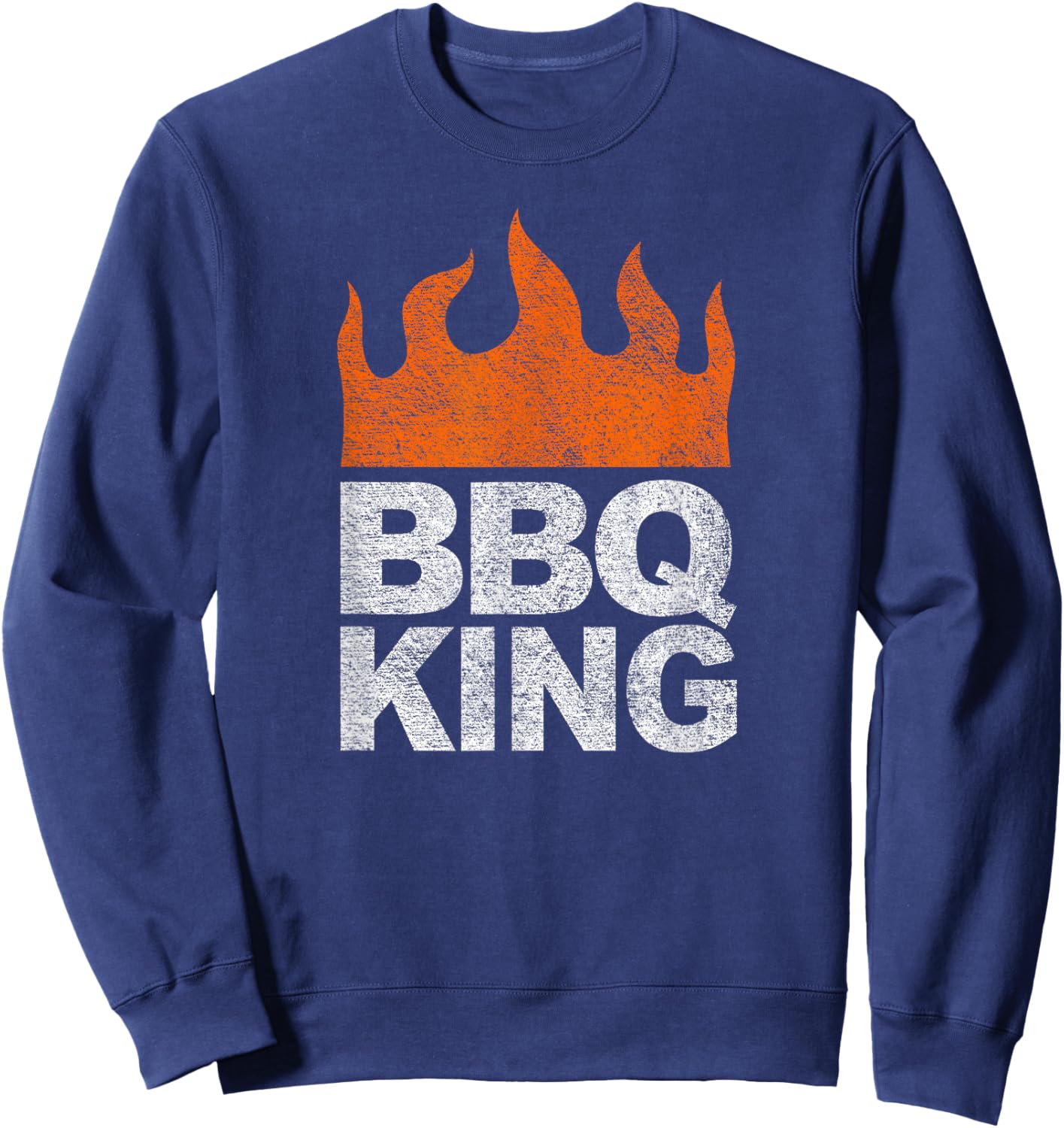 Bbq King Barbecue Grill Smoke Backyard Patio Cooking Sweatshirt - Sweatshirt | Navy