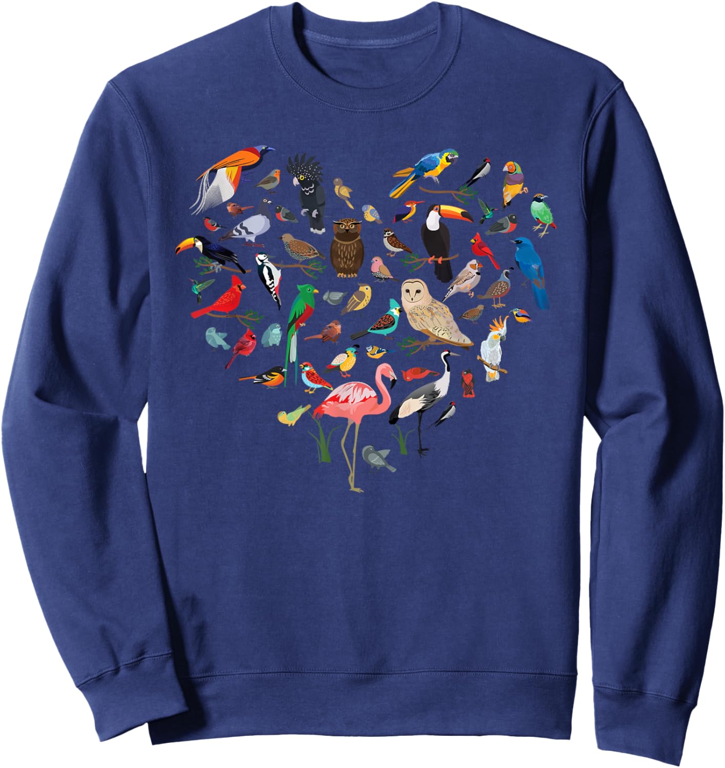 Bird Heart - Birding Bird Watching Birder Bird Watcher Sweatshirt - Sweatshirt | Navy