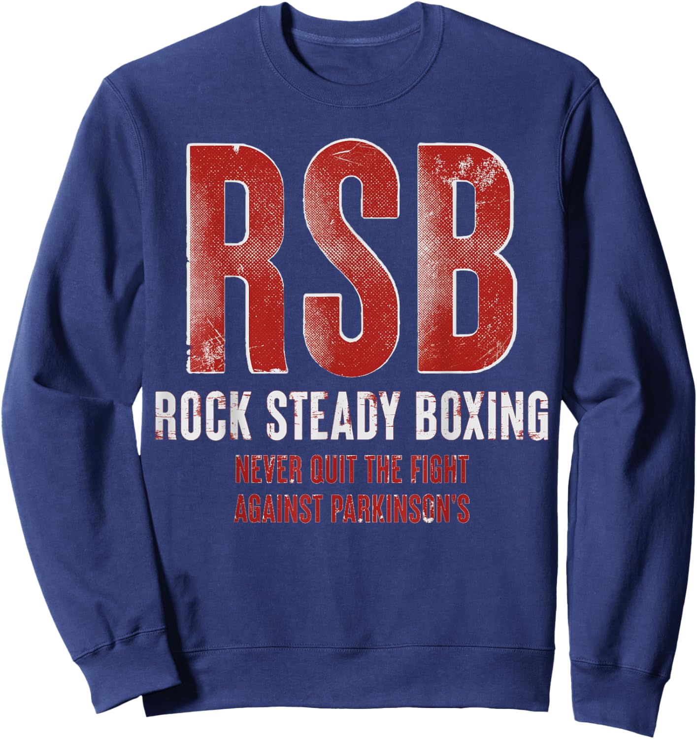 Rock Steady Boxing RSB Fight Parkinson's Sweatshirt - Sweatshirt | Navy