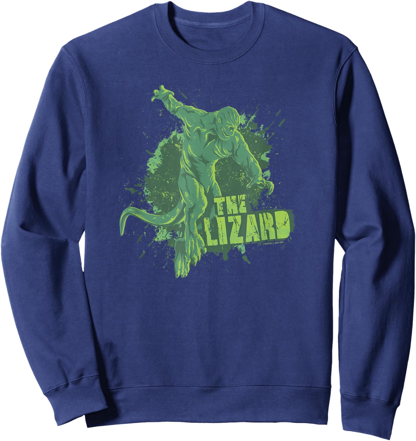 Marvel Spider-Man No Way Home The Lizard Paint Splatter Sweatshirt - Sweatshirt | Navy