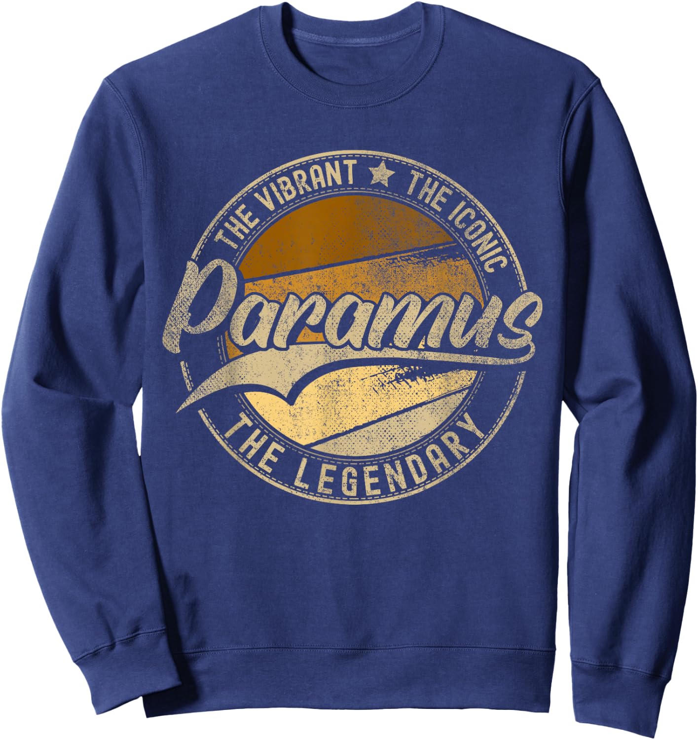 Paramus NJ | New Jersey | Vintage Distressed Sweatshirt - Sweatshirt | Navy