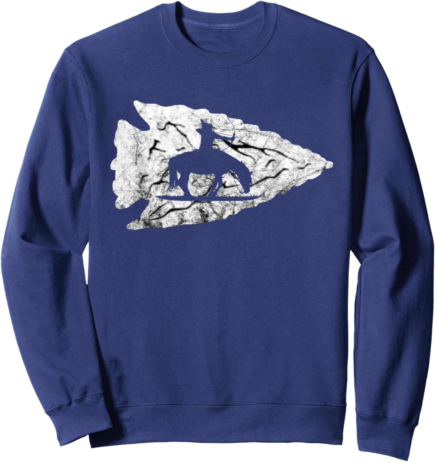 Arrowhead Hunting Native American Relic Hunter Arrowhead Sweatshirt - Sweatshirt | Navy