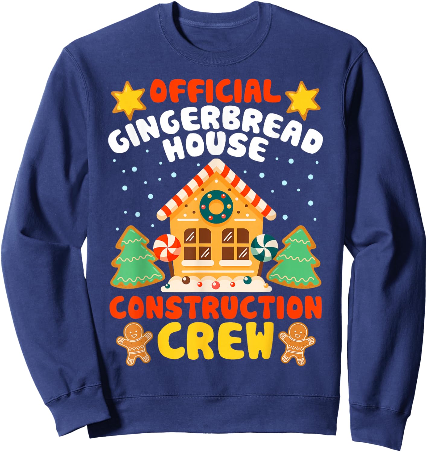 Ginger Christmas Cookie CG Official Gingerbread House Construction Crew Sweatshirt - Sweatshirt | Navy