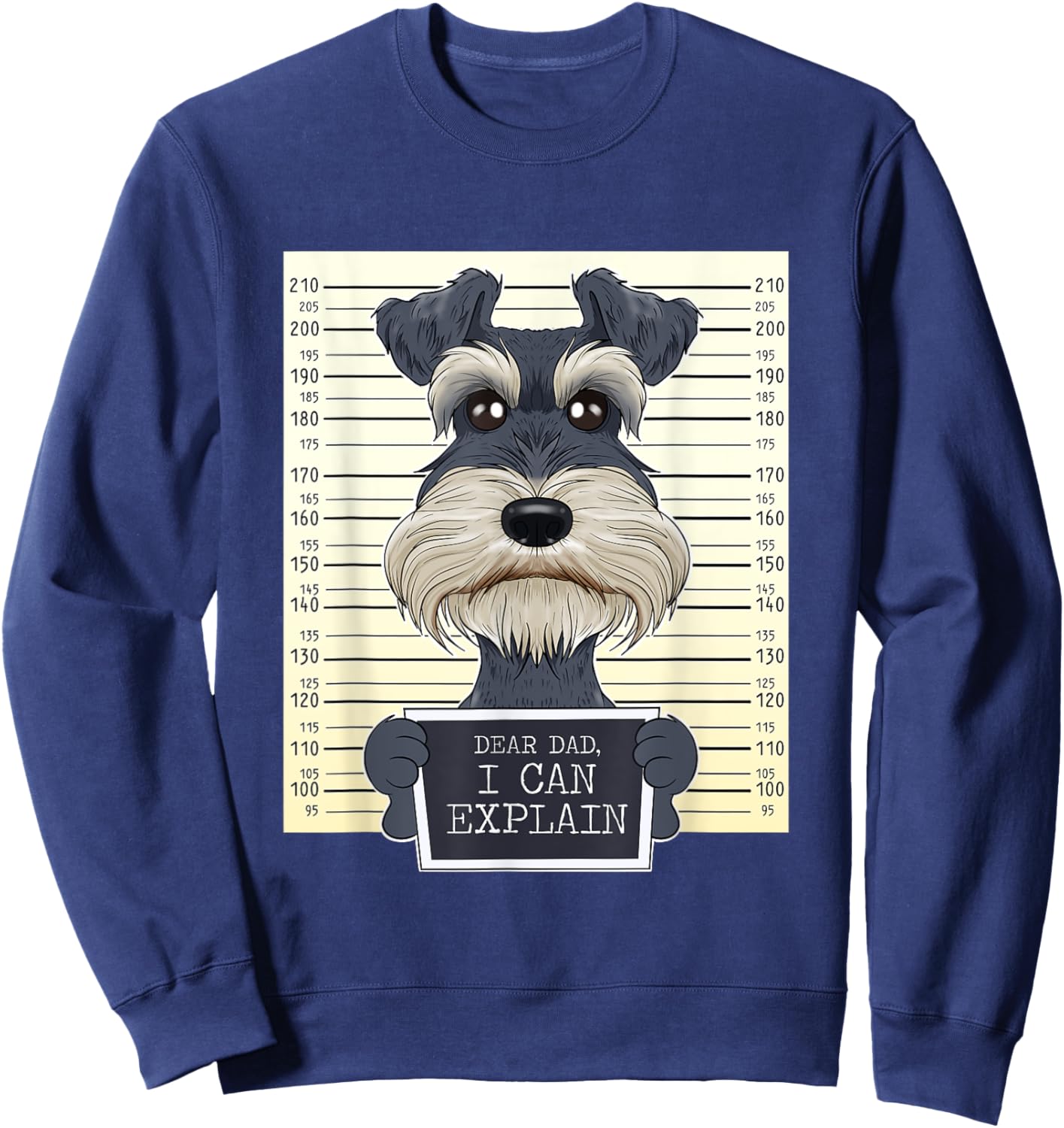 Funny Miniature Schnauzer Dad I Miniature Schnauzer Sweatshirt - Sweatshirt | Navy