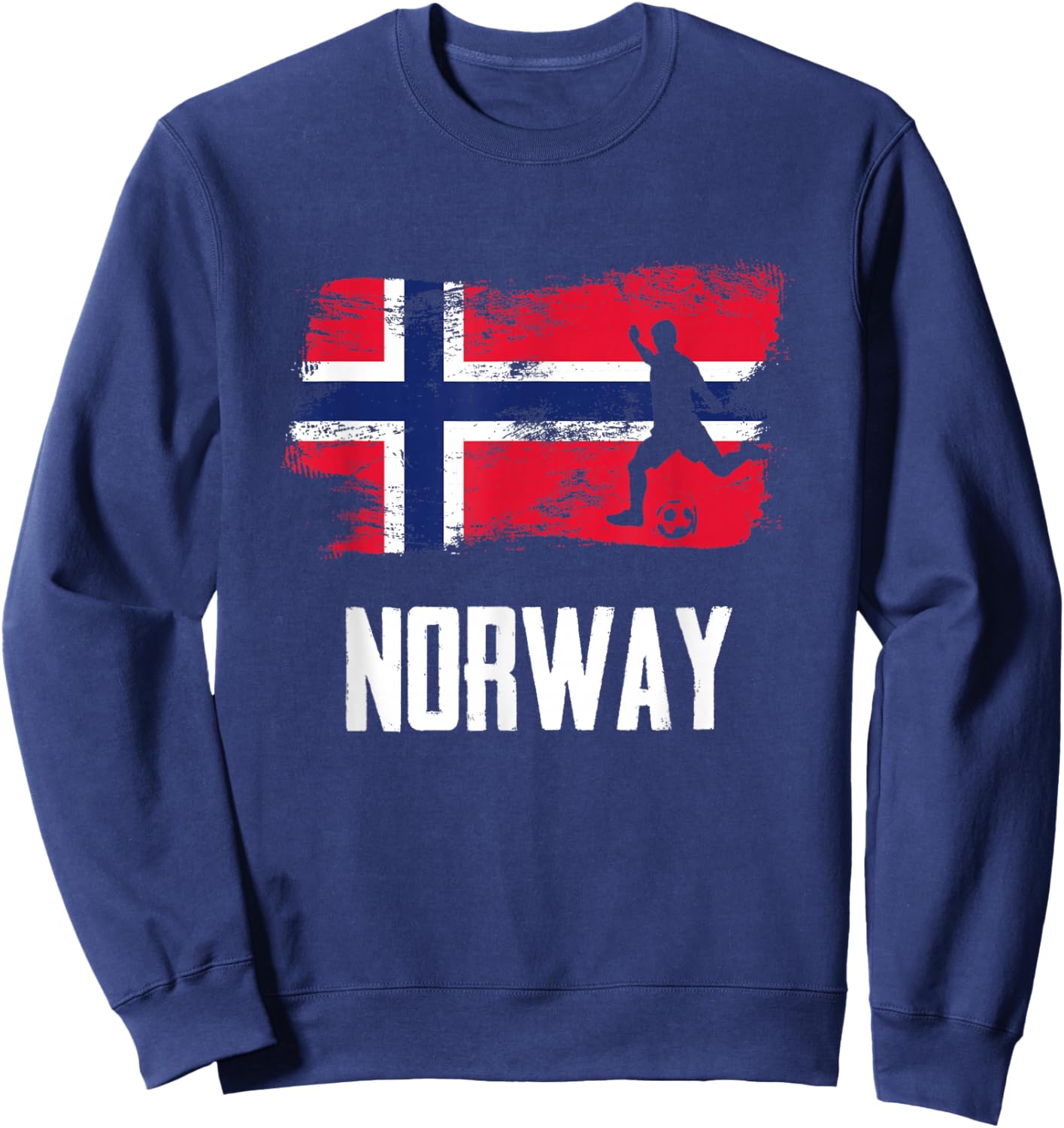 Norway Flag Jersey Norwegian Soccer Team Norwegian Sweatshirt - Sweatshirt | Navy