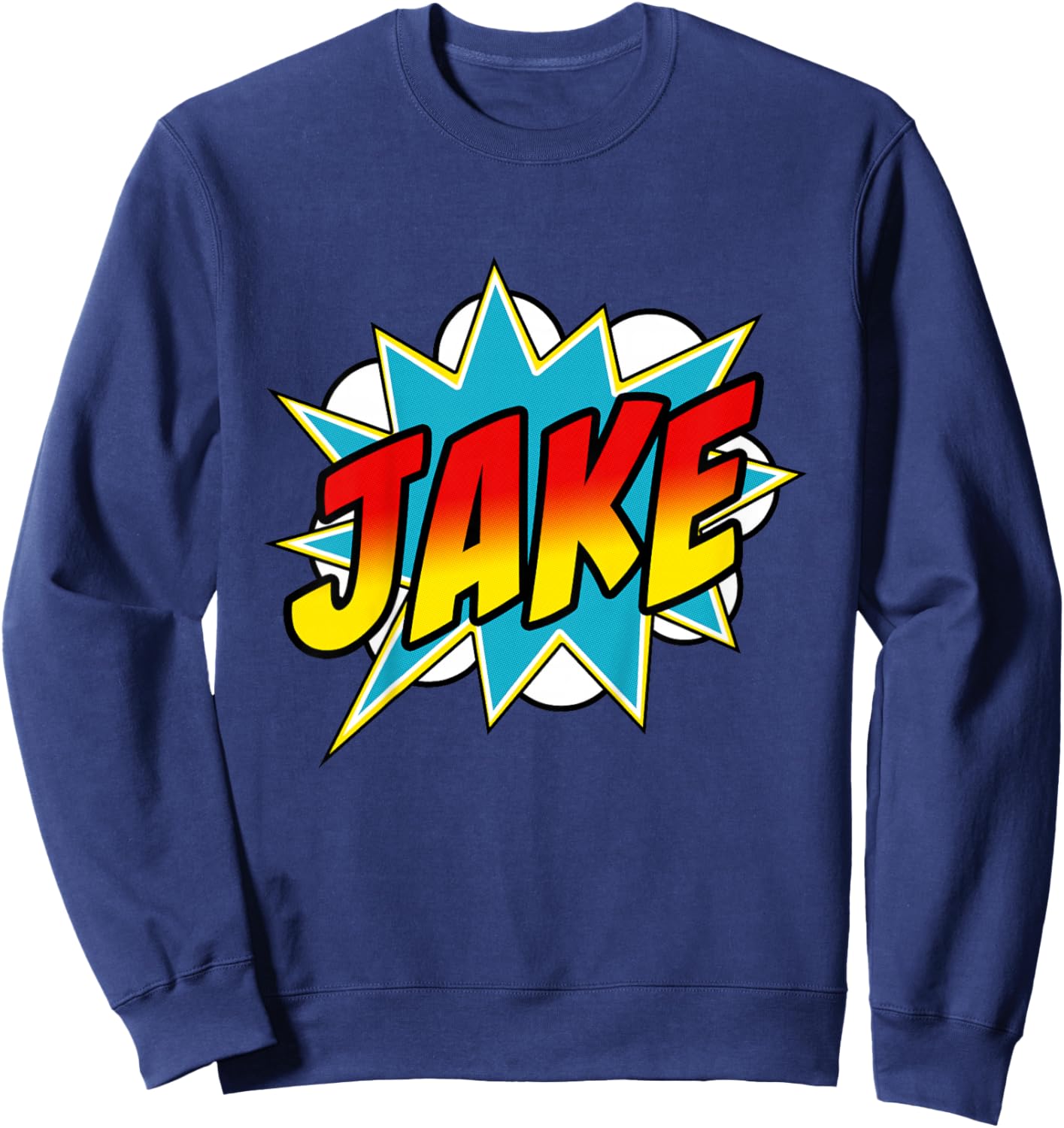 Boys Jake Comic Book Superhero Name Sweatshirt - Sweatshirt | Navy
