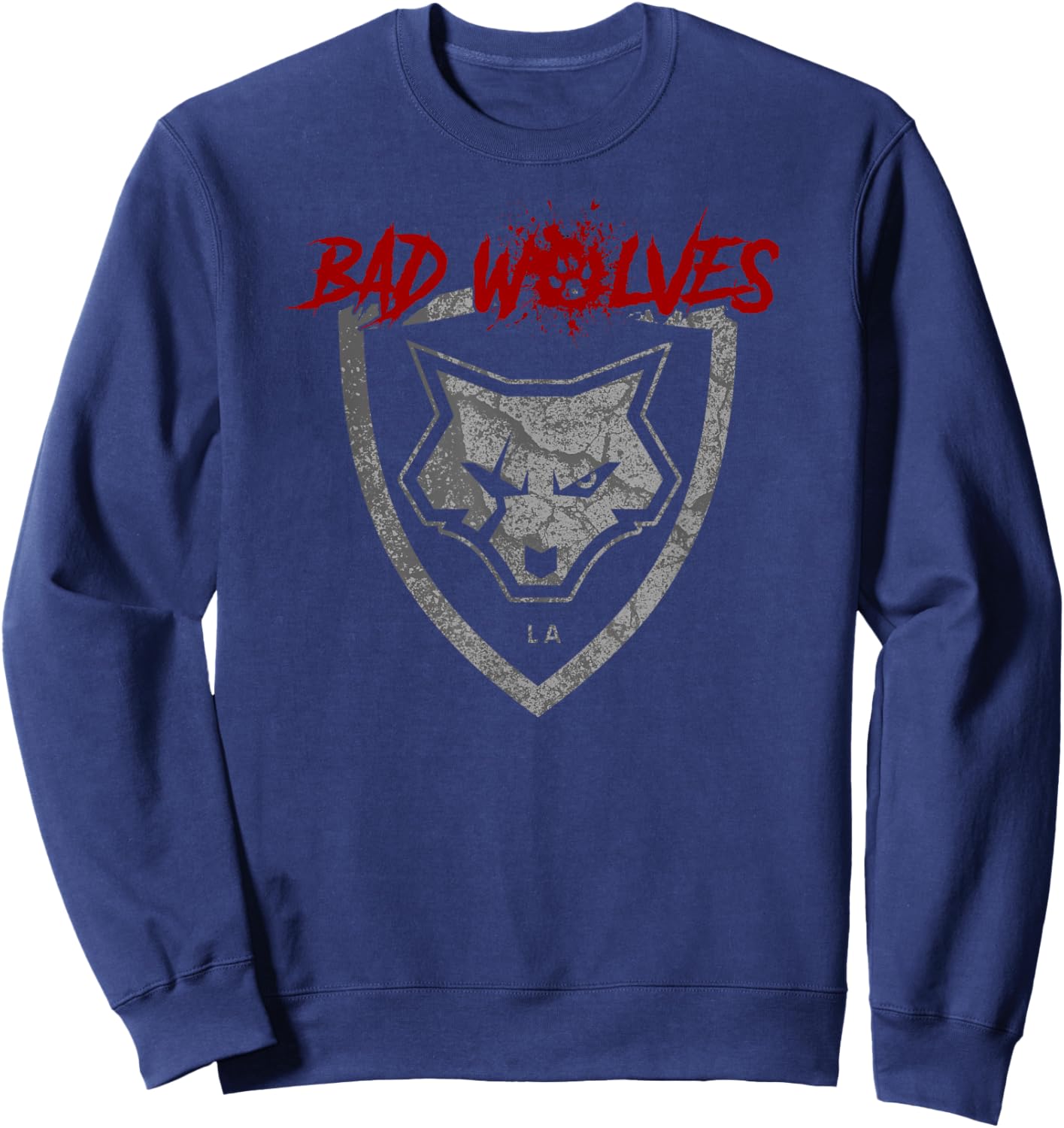 Bad Wolves – Paw Logo Shield Sweatshirt - Sweatshirt | Navy