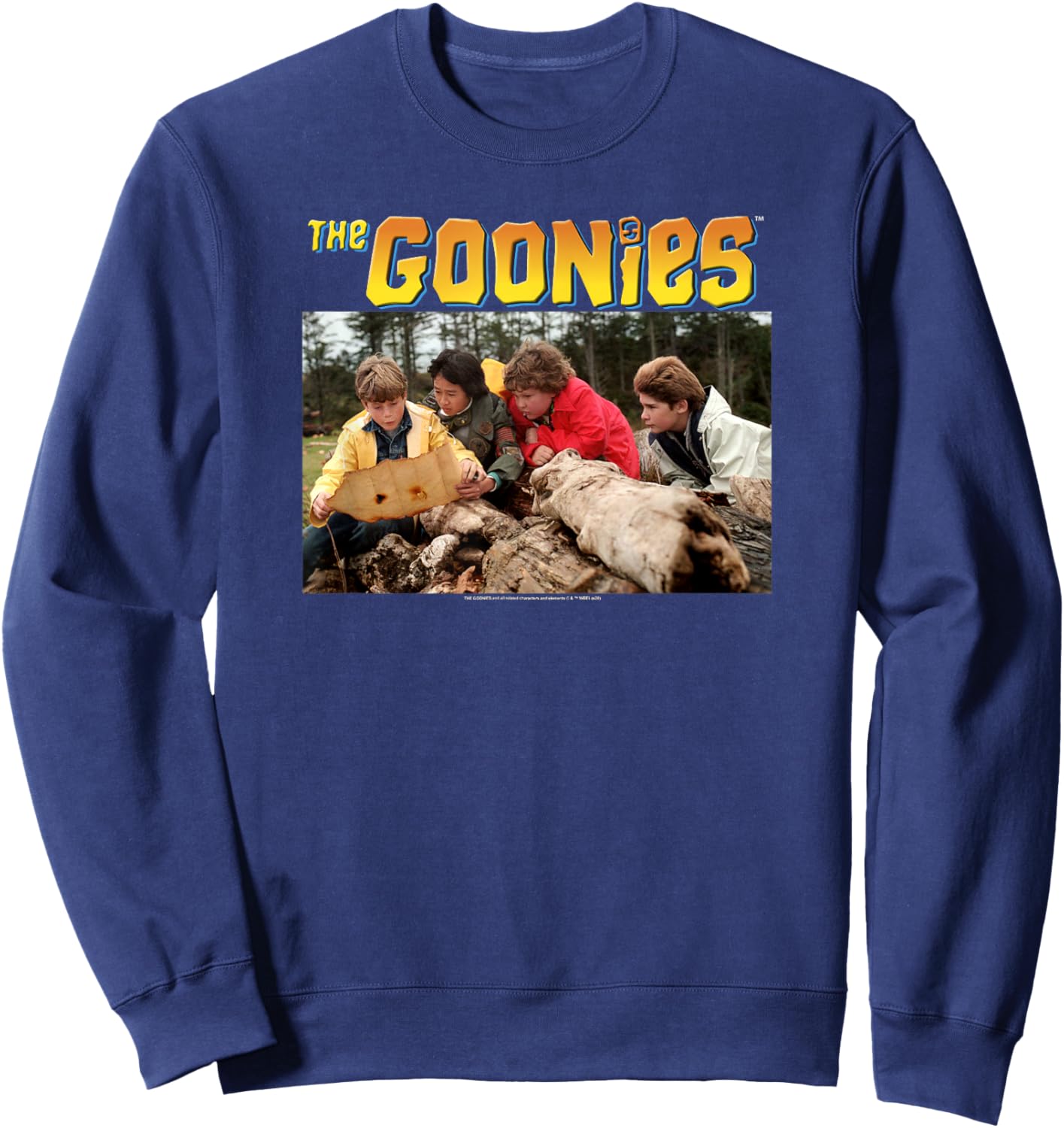 The Goonies Group Photo Logo Sweatshirt - Sweatshirt | Navy