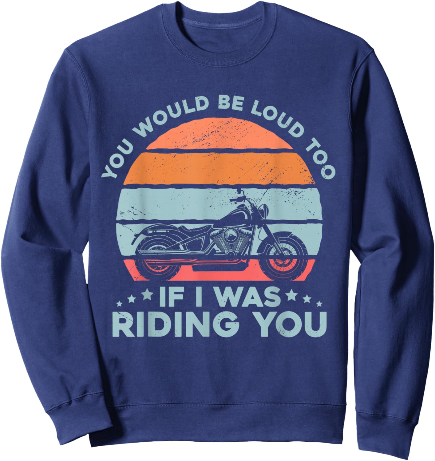 Motorcyclist Biker Motorcycle Sweatshirt - Sweatshirt | Navy