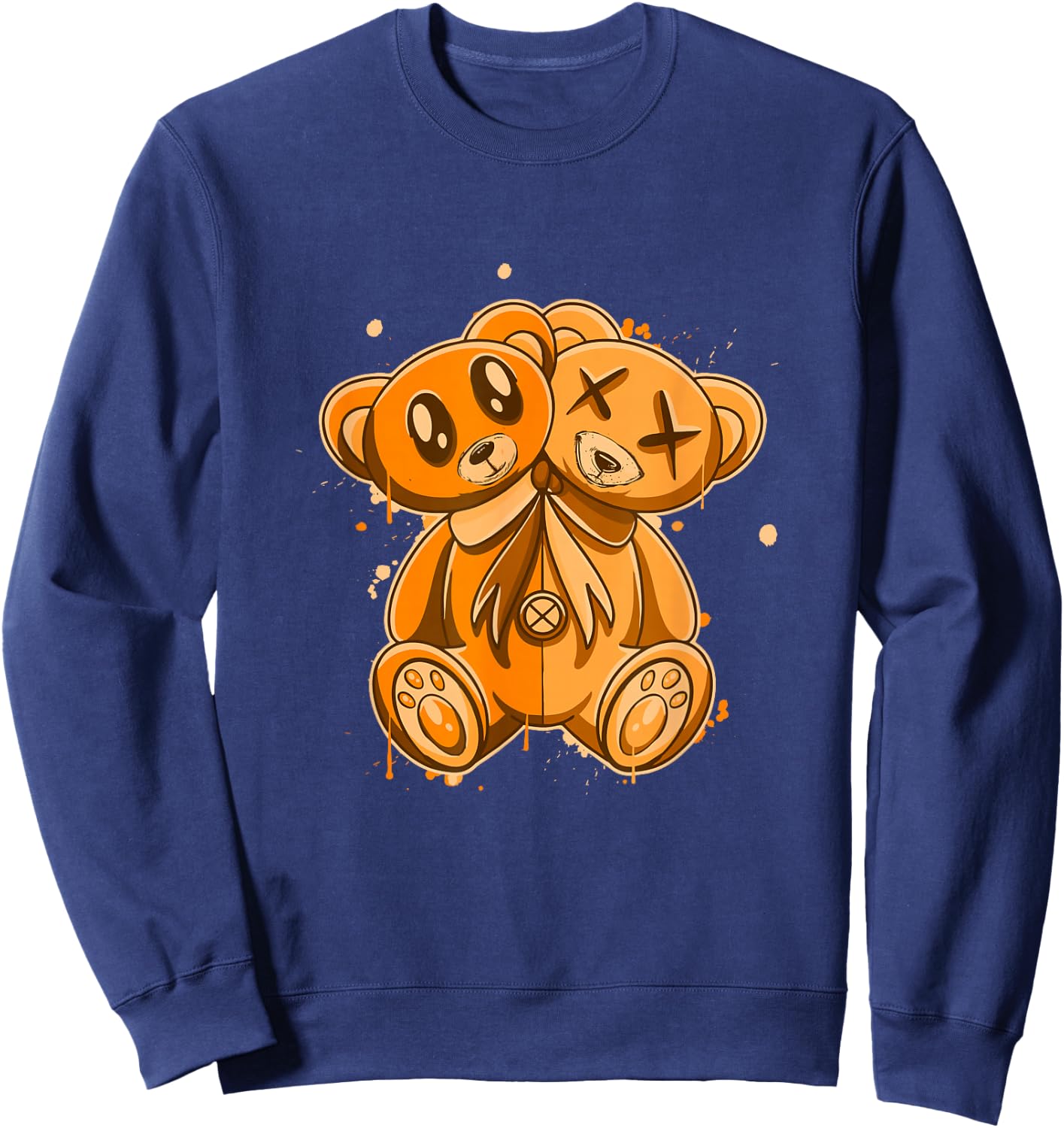 Orange I'm My own Evil Twin Orange Color Graphic Sweatshirt - Sweatshirt | Navy