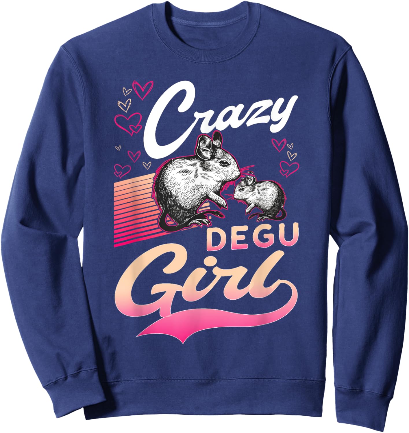 Crazy Degu Girl Degu Girl Degu Sweatshirt - Sweatshirt | Navy