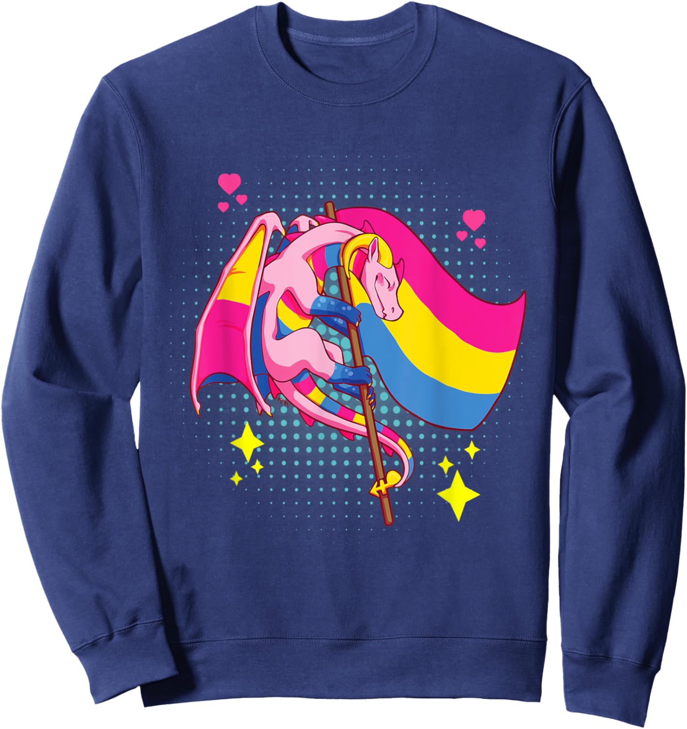 Pansexual Pride Stuff Pan Dragon Video Game Geek Sweatshirt - Sweatshirt | Navy