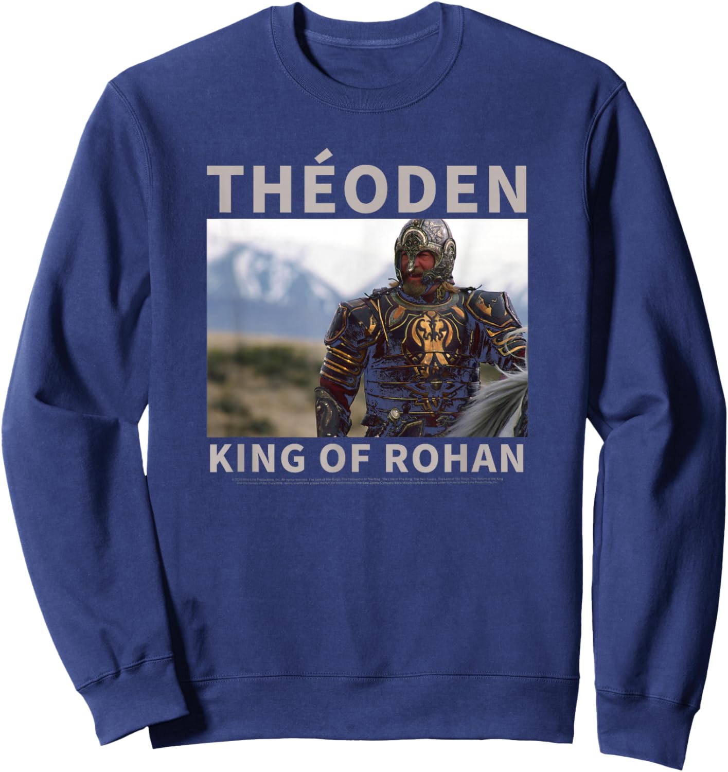 Lord Of The Rings Theoden King Of Rohan Poster Sweatshirt - Sweatshirt | Navy