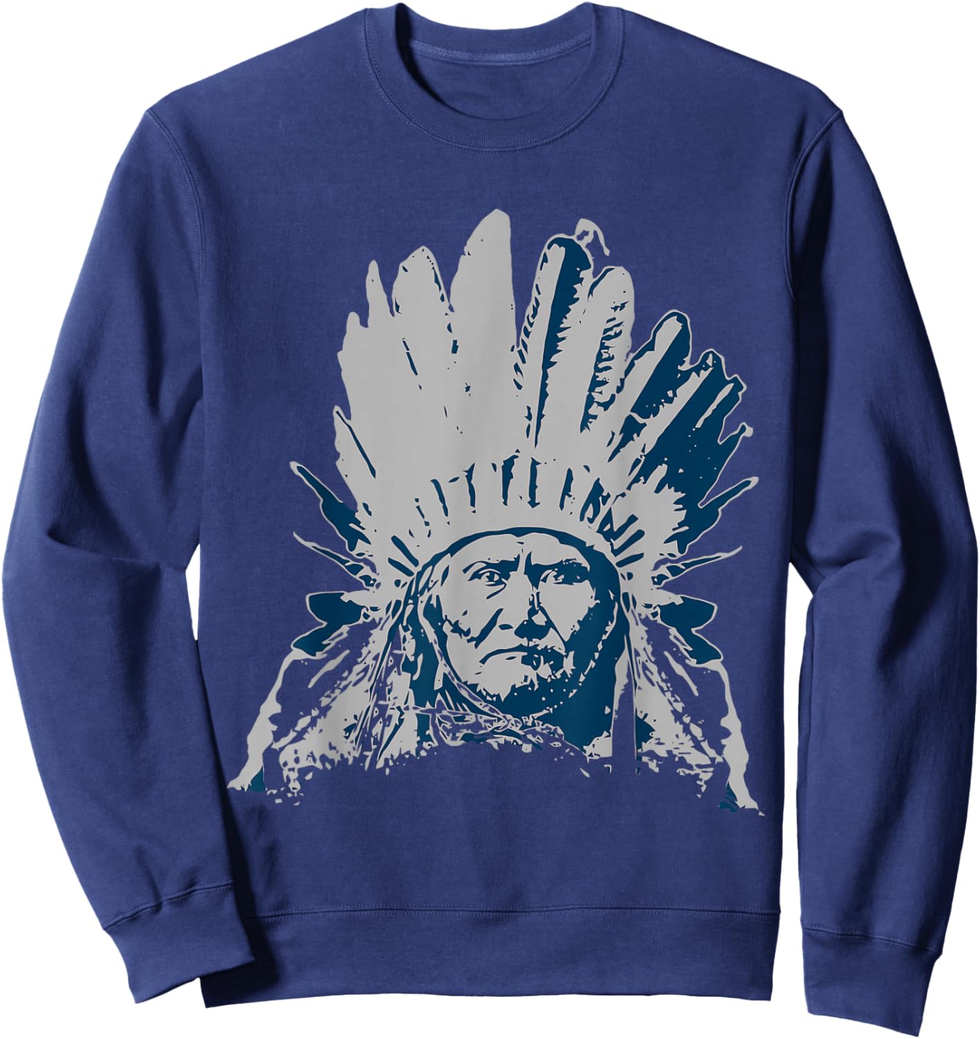 Geronimo Apache Native American Indian Warrior USA Sweatshirt - Sweatshirt | Navy