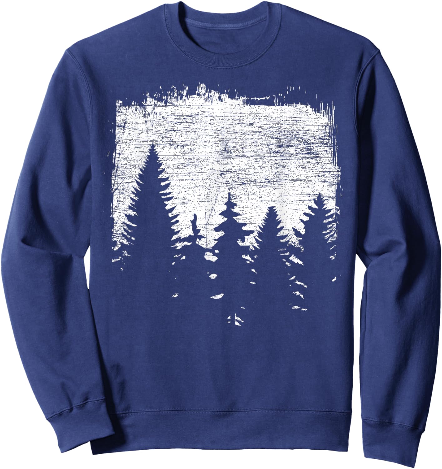 Nature Lovers Outdoor Forest Trees Vintage Nature Sweatshirt - Sweatshirt | Navy