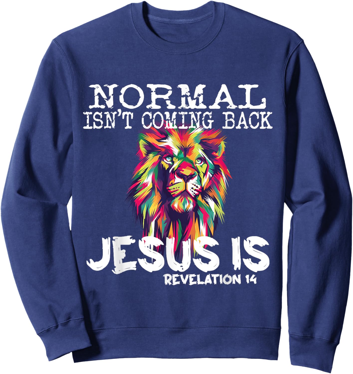 Normal Isnt Coming Back Jesus Is Sweatshirt - Sweatshirt | Navy