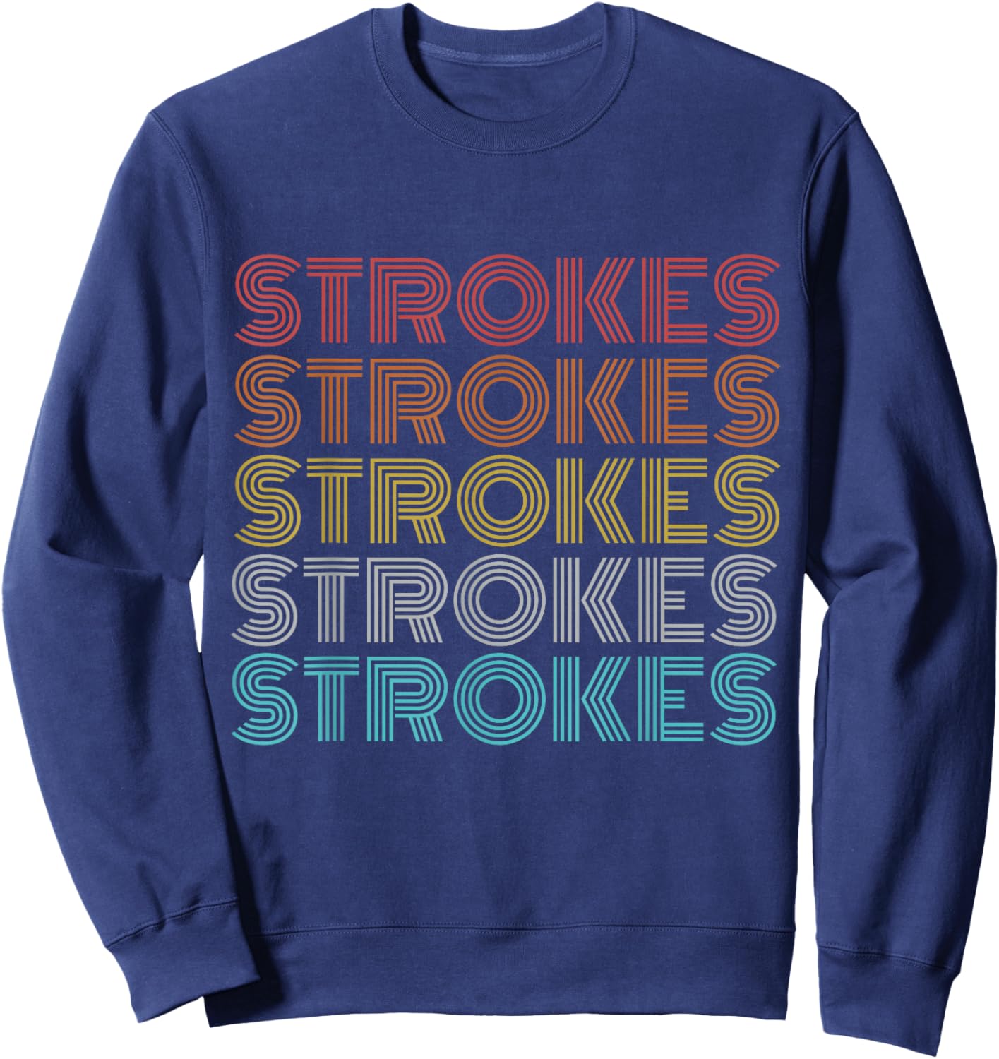 Retro Vintage Strokes Sweatshirt - Sweatshirt | Navy