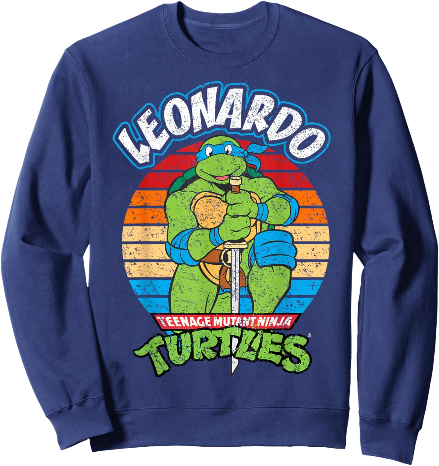 Mademark x Teenage Mutant Ninja Turtles - Teenage Mutant Ninja Turtles Leonardo Ready For Action Sweatshirt - Sweatshirt | Navy