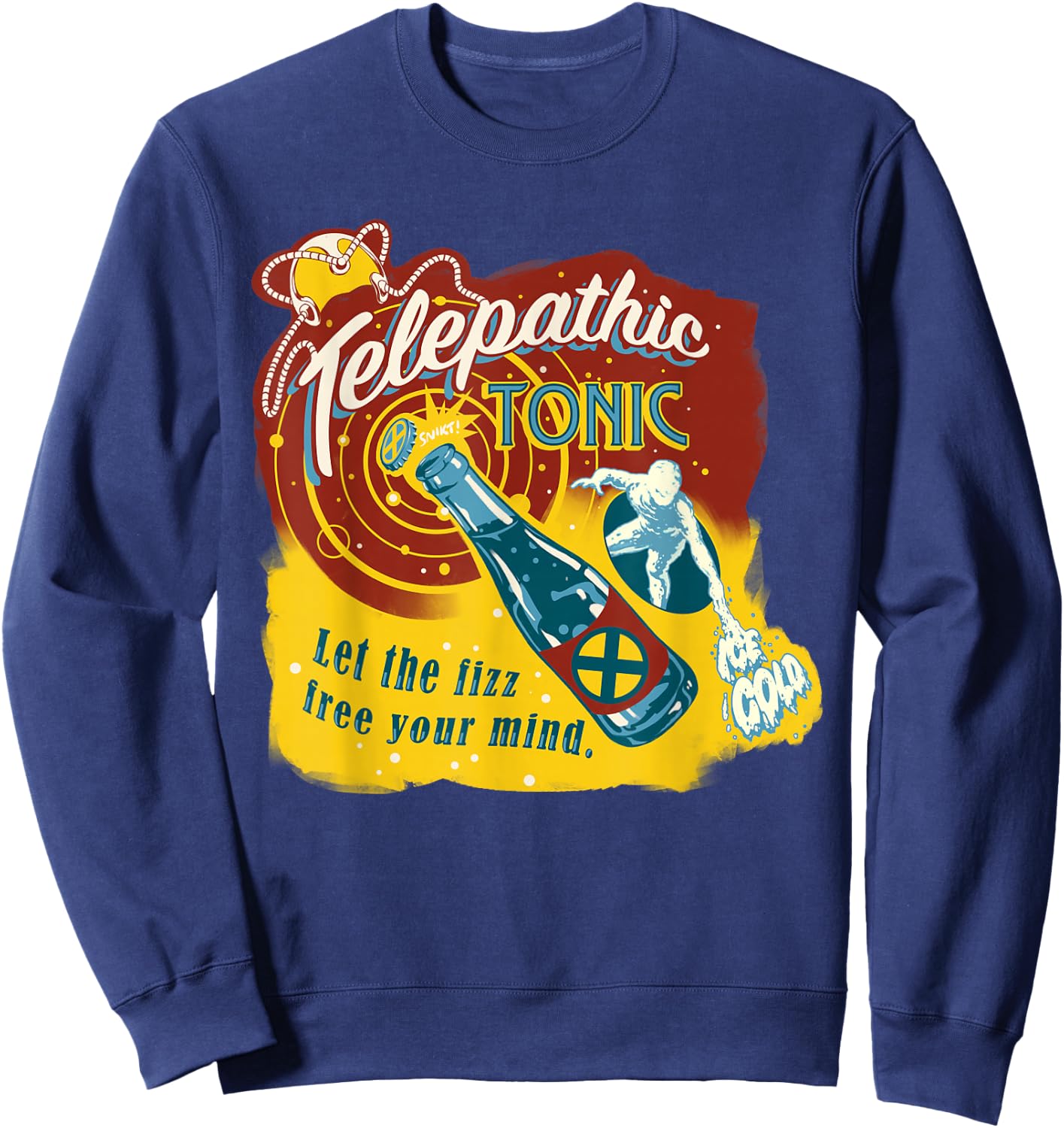 Marvel Eat The Universe X-Men Iceman Telepathic Tonic Sweatshirt - Sweatshirt | Navy