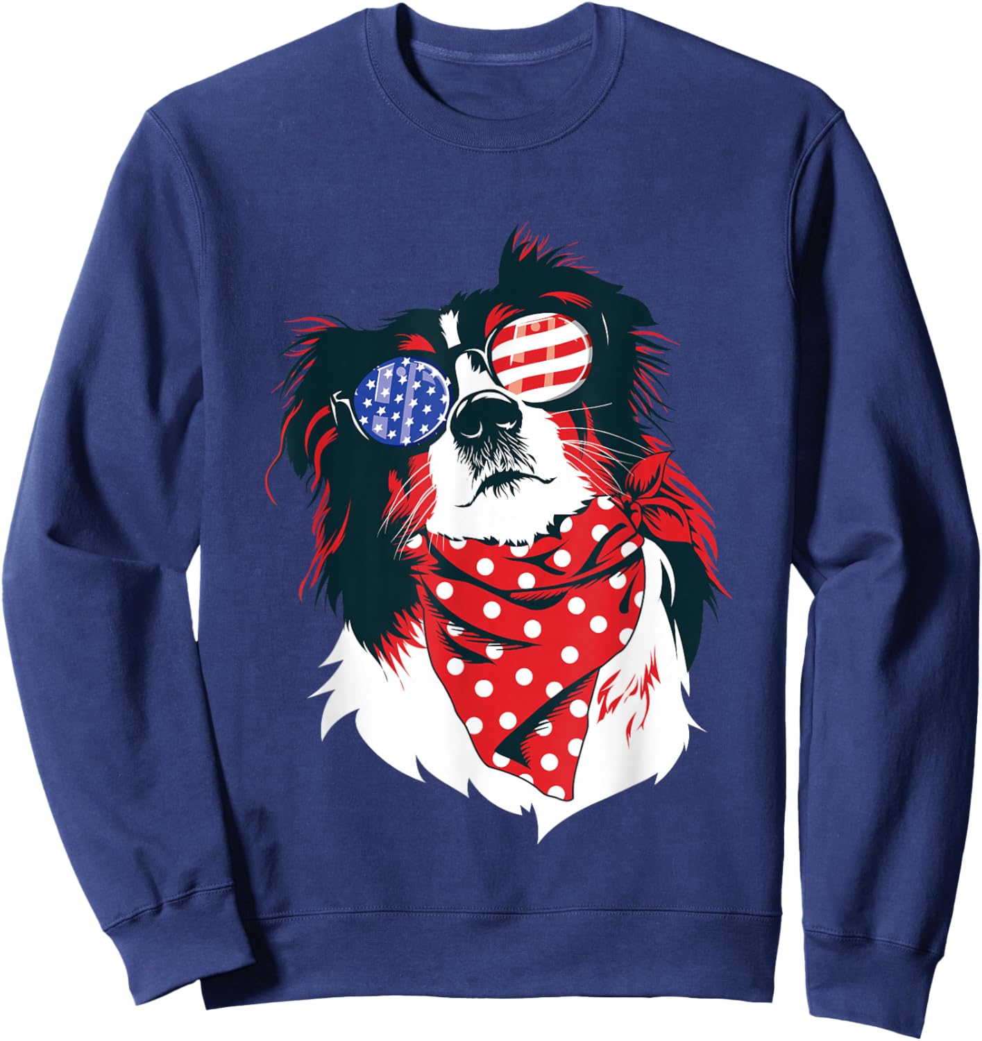 Australian Shepherd 4th of July Shirt Aussie Mom Sweatshirt - Sweatshirt | Navy