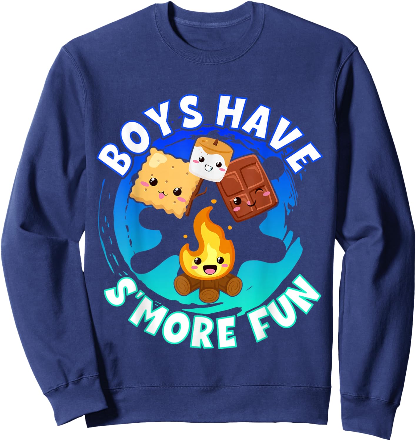 Boys Have S'more Fun Weekend Clamping Boys Sweatshirt - Sweatshirt | Navy