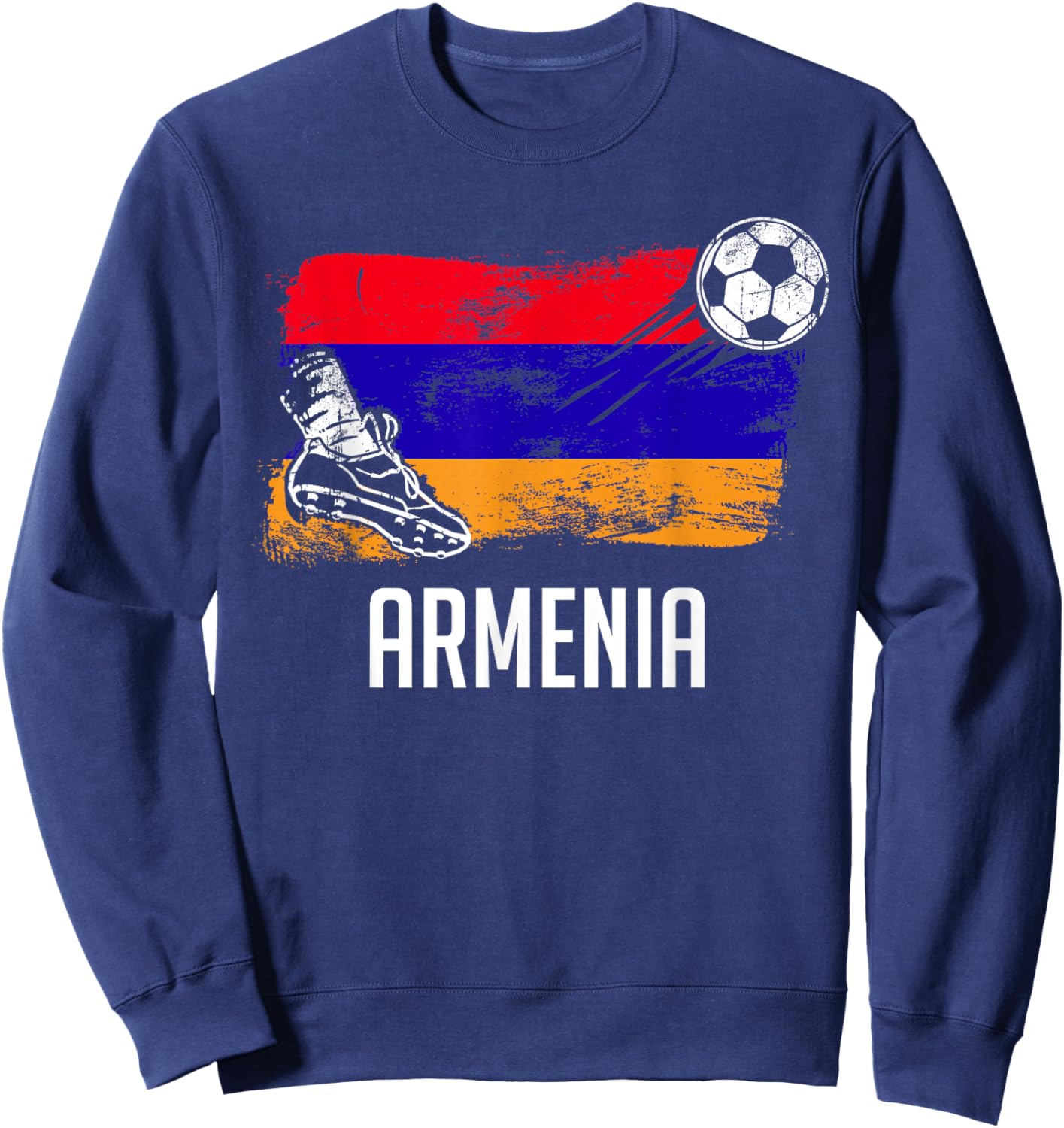 Armenia Flag Jersey Armenian Soccer Team Armenian Sweatshirt - Sweatshirt | Navy