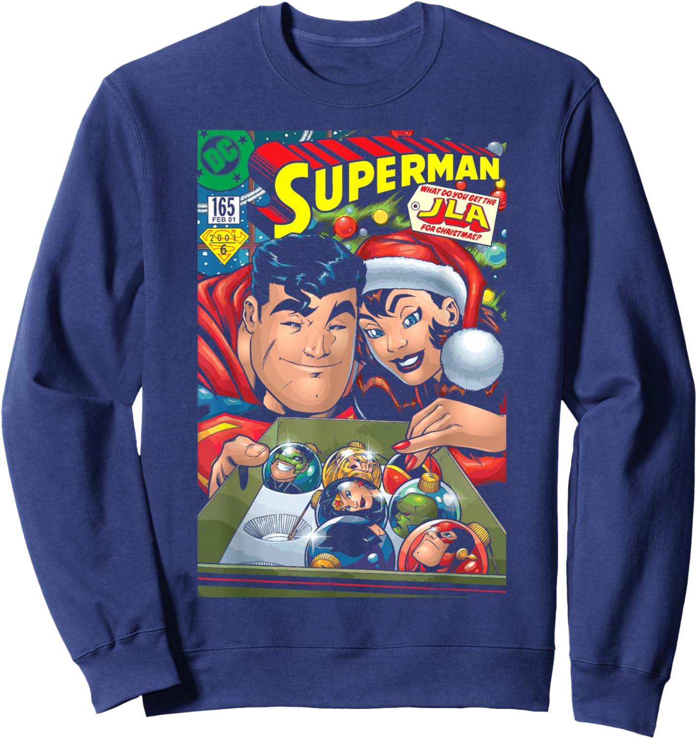 DC Superman Cover 165 Xmas Lois Lane Sweatshirt - Sweatshirt | Navy