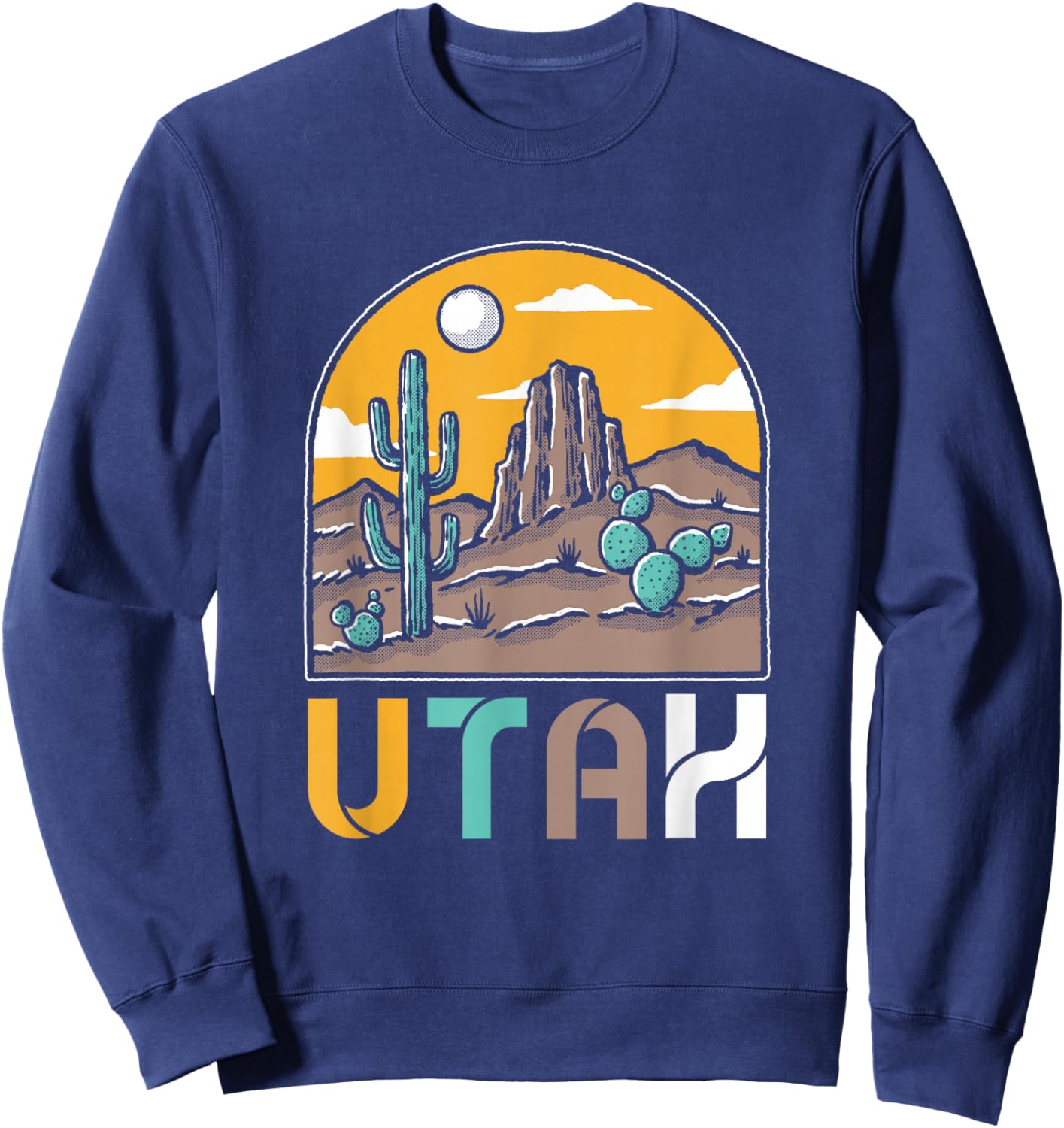 Utah Nature | National Park | Cactus Desert Utah Sweatshirt - Sweatshirt | Navy