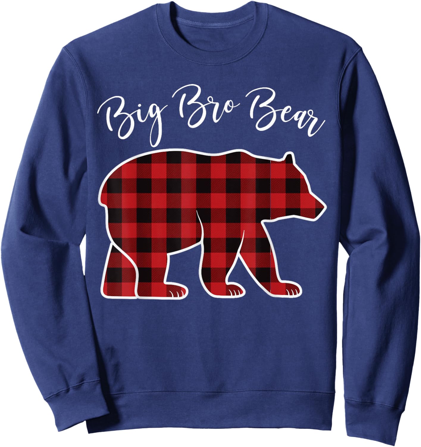 Brother Bear Pajama Red Buffalo Xmas Family Christmas Sweatshirt - Sweatshirt | Navy