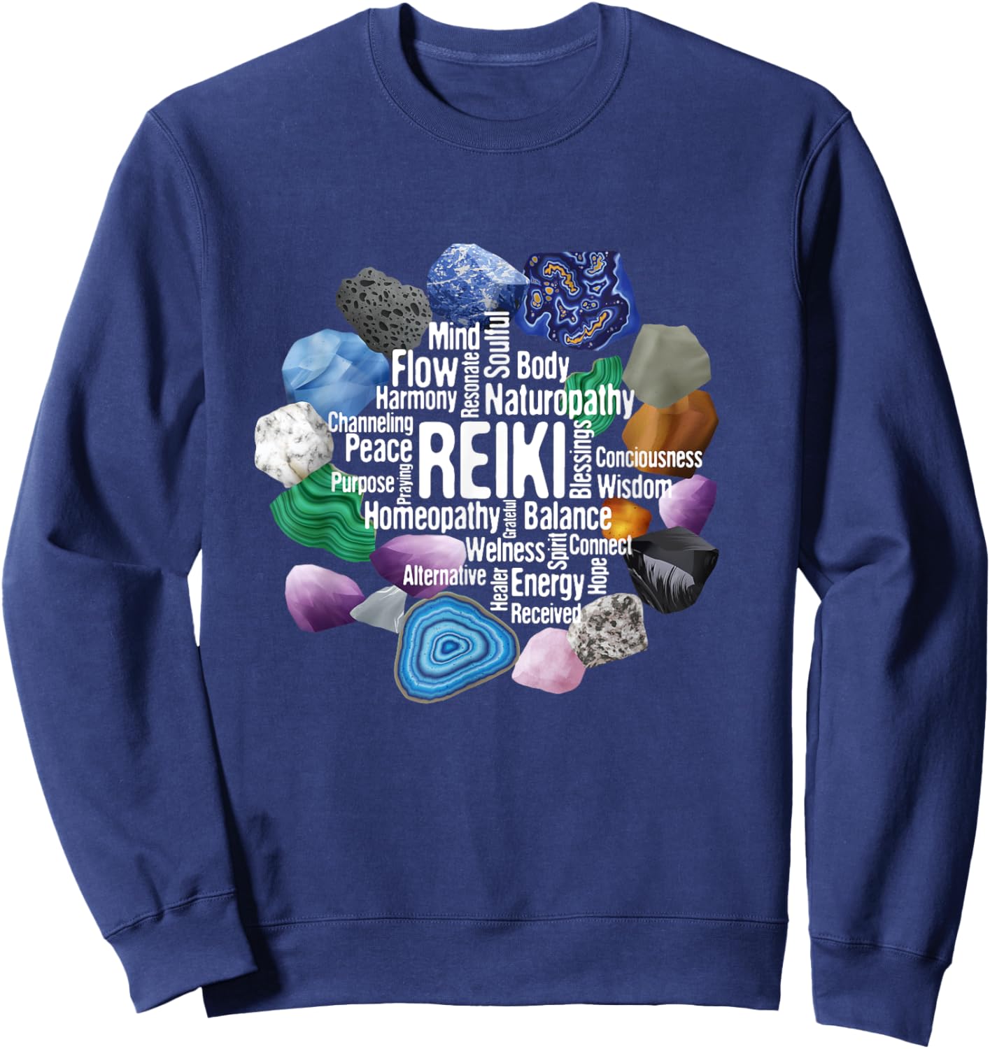 Reiki - Chakra Meditation Holistic Healer Peace Seeker Sweatshirt - Sweatshirt | Navy