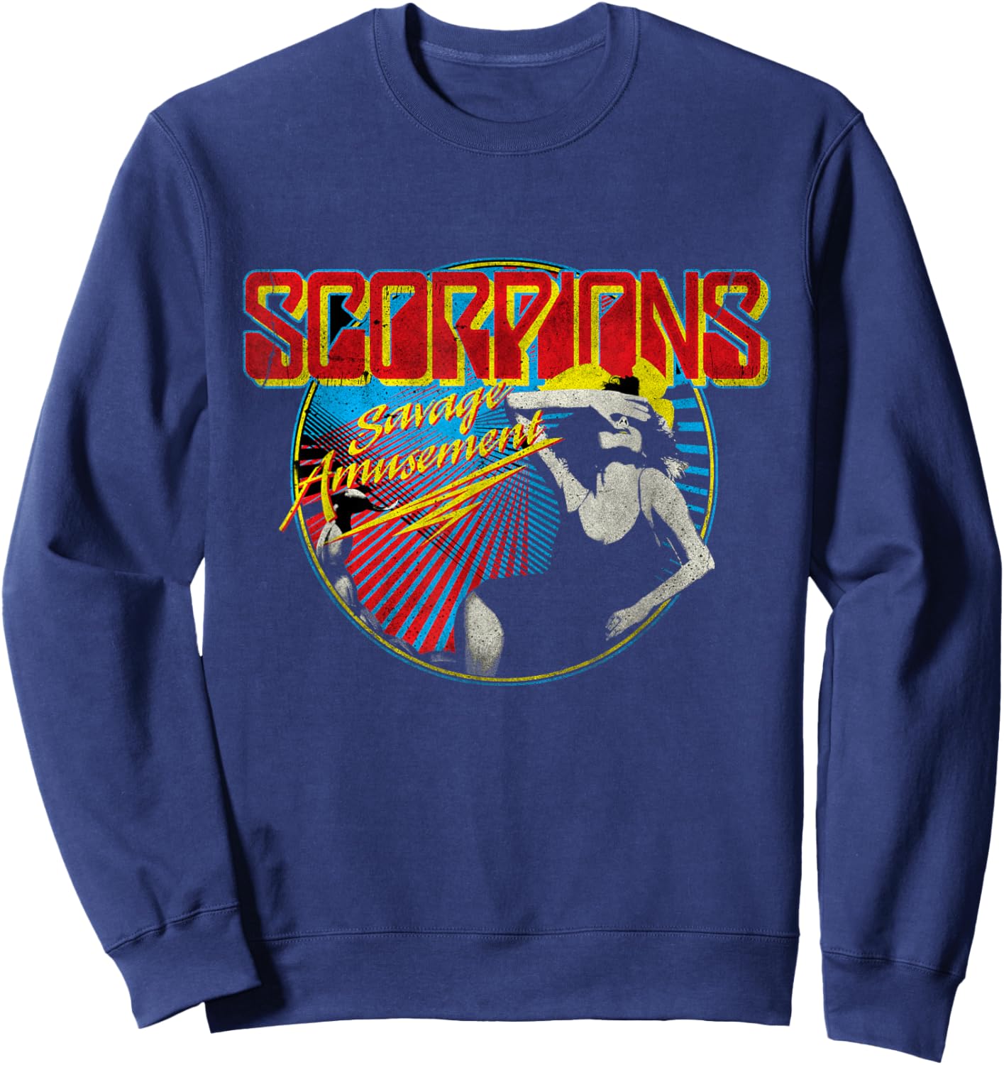 Official Scorpions Savage Amusement Sweatshirt - Sweatshirt | Navy