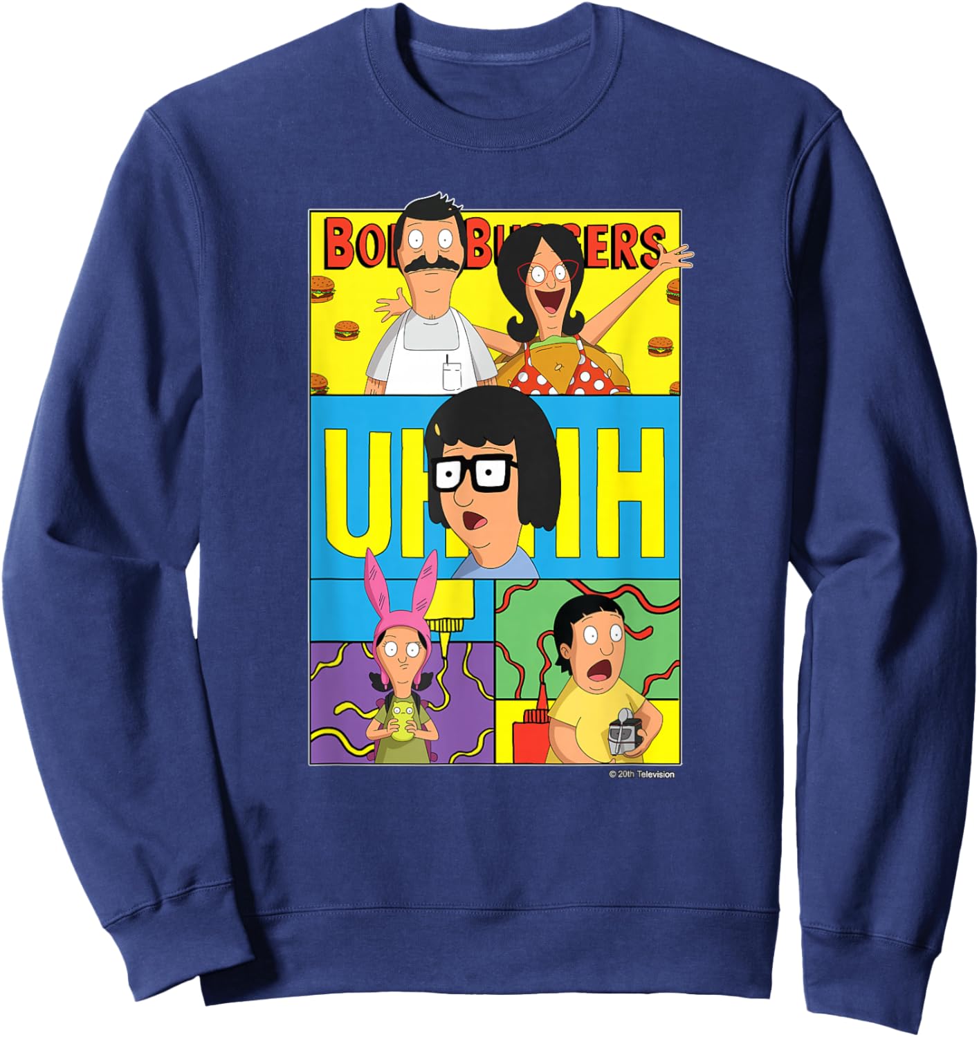 The Bob’s Burgers Movie Bob Linda Tina Louise Gene Uhhh Sweatshirt - Sweatshirt | Navy