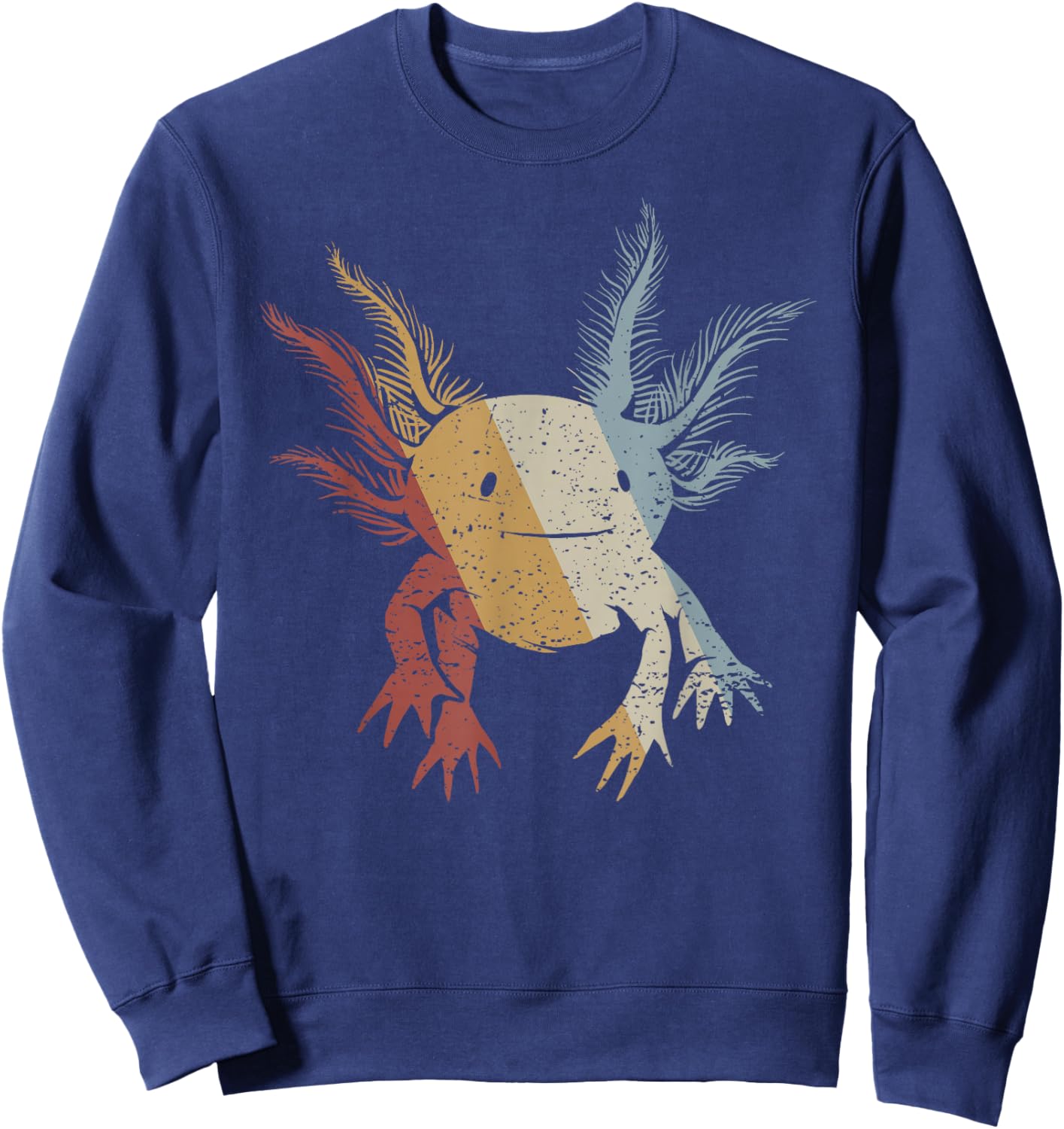 Axolotl Retro Style Vintage Sweatshirt - Sweatshirt | Navy