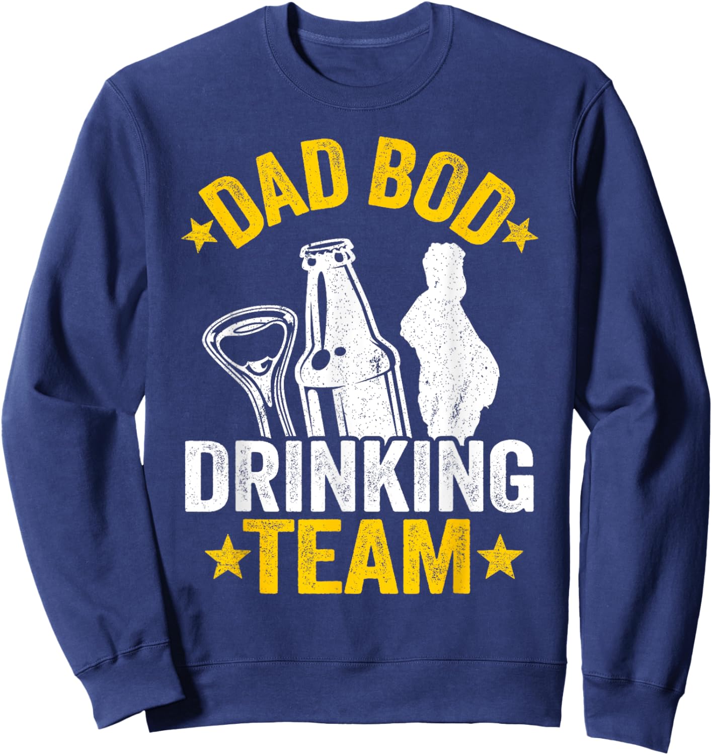 Dad Bod Drinking Team Beer Lover Daddy Funny Beer Drinking Sweatshirt - Sweatshirt | Navy