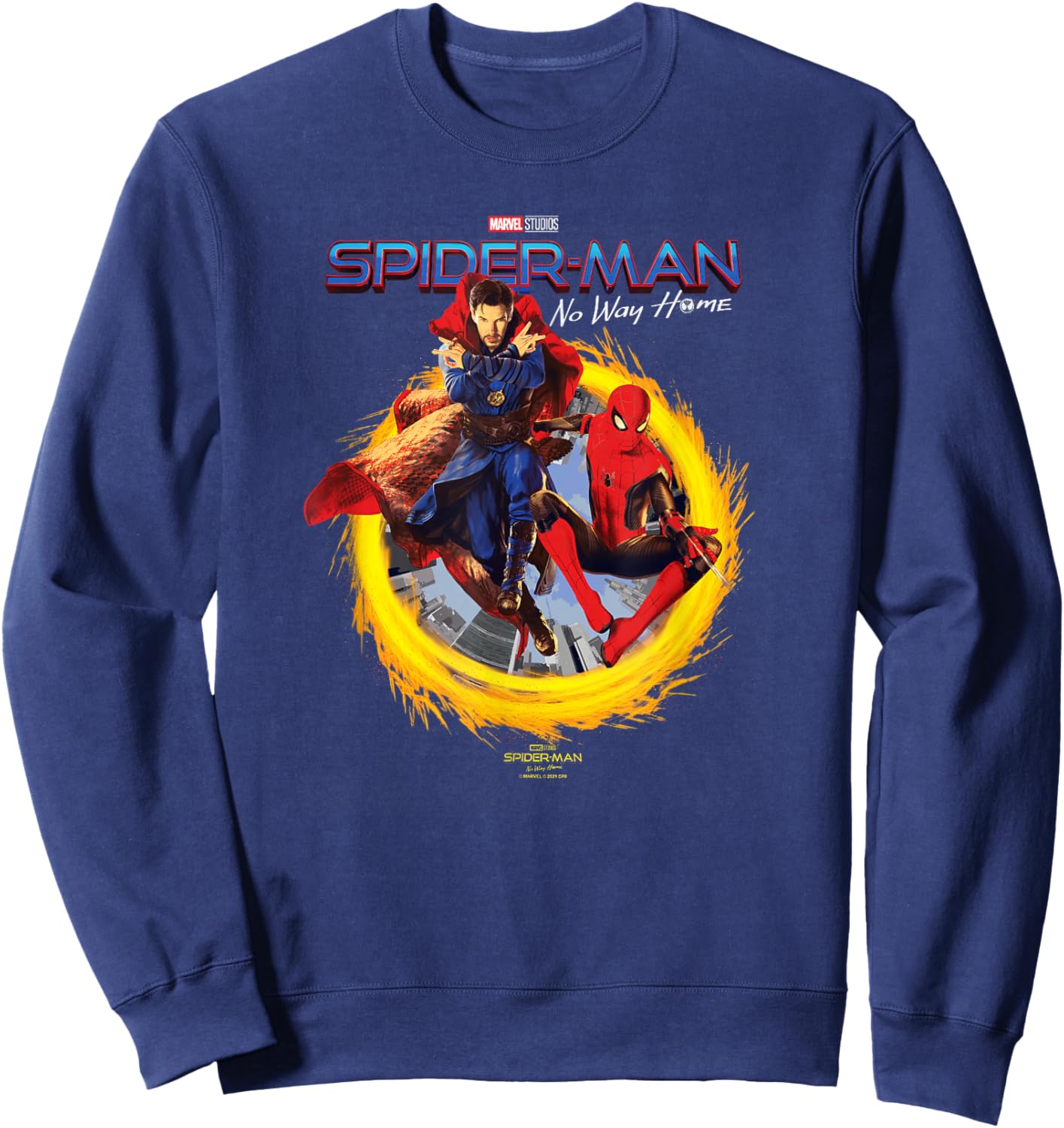 Marvel Spider-Man No Way Home Spidey Doctor Strange Poster Sweatshirt - Sweatshirt | Navy