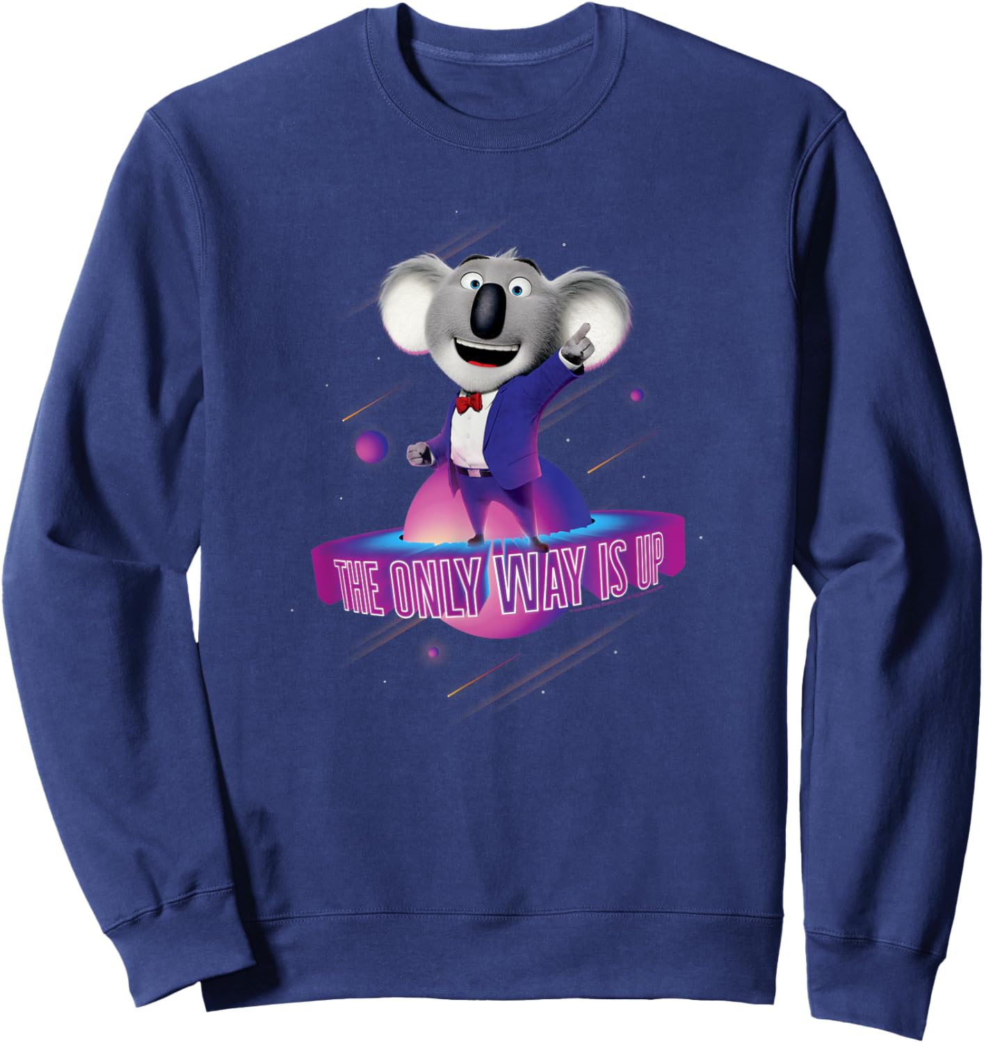 Sing 2 Buster Moon Retro Shooting Stars Sweatshirt - Sweatshirt | Navy