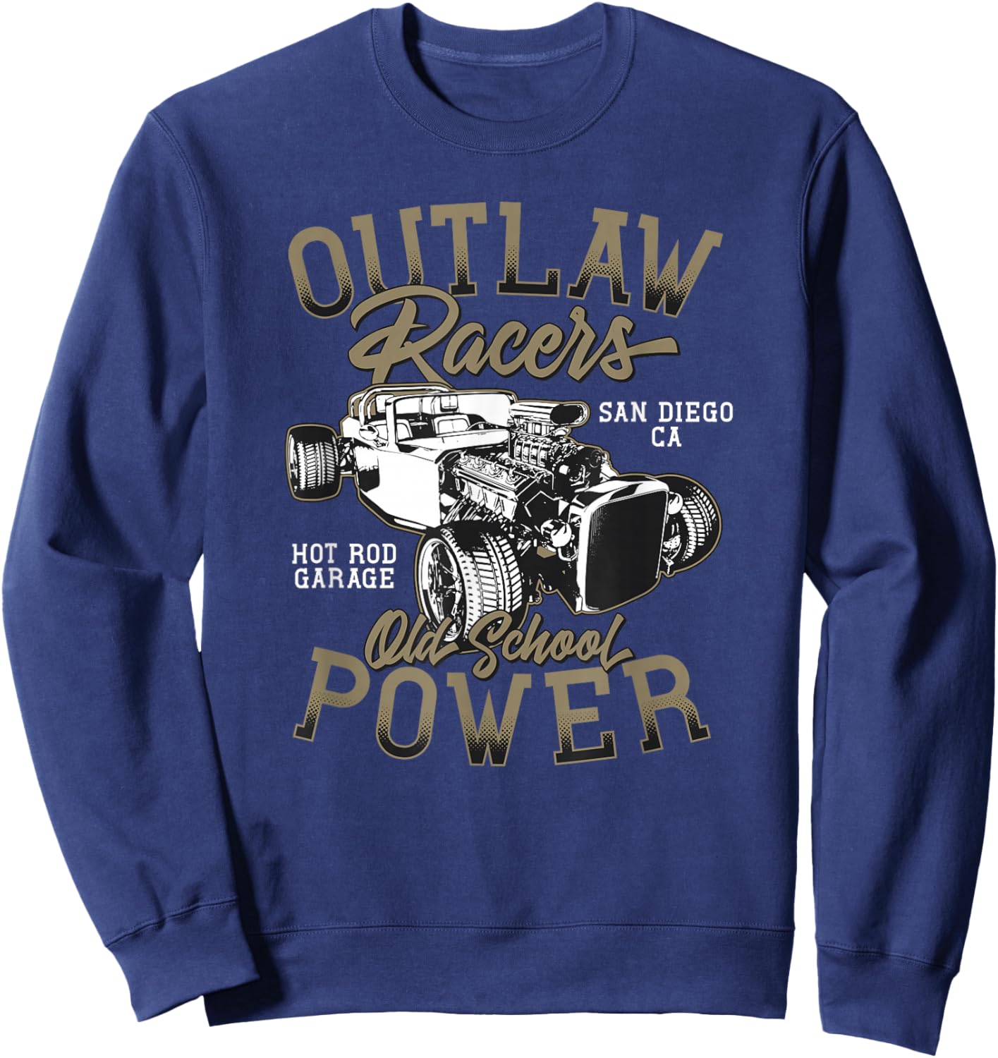 Vintage Hot Rod Classic Cars Speed and Power Racers Sweatshirt - Sweatshirt | Navy