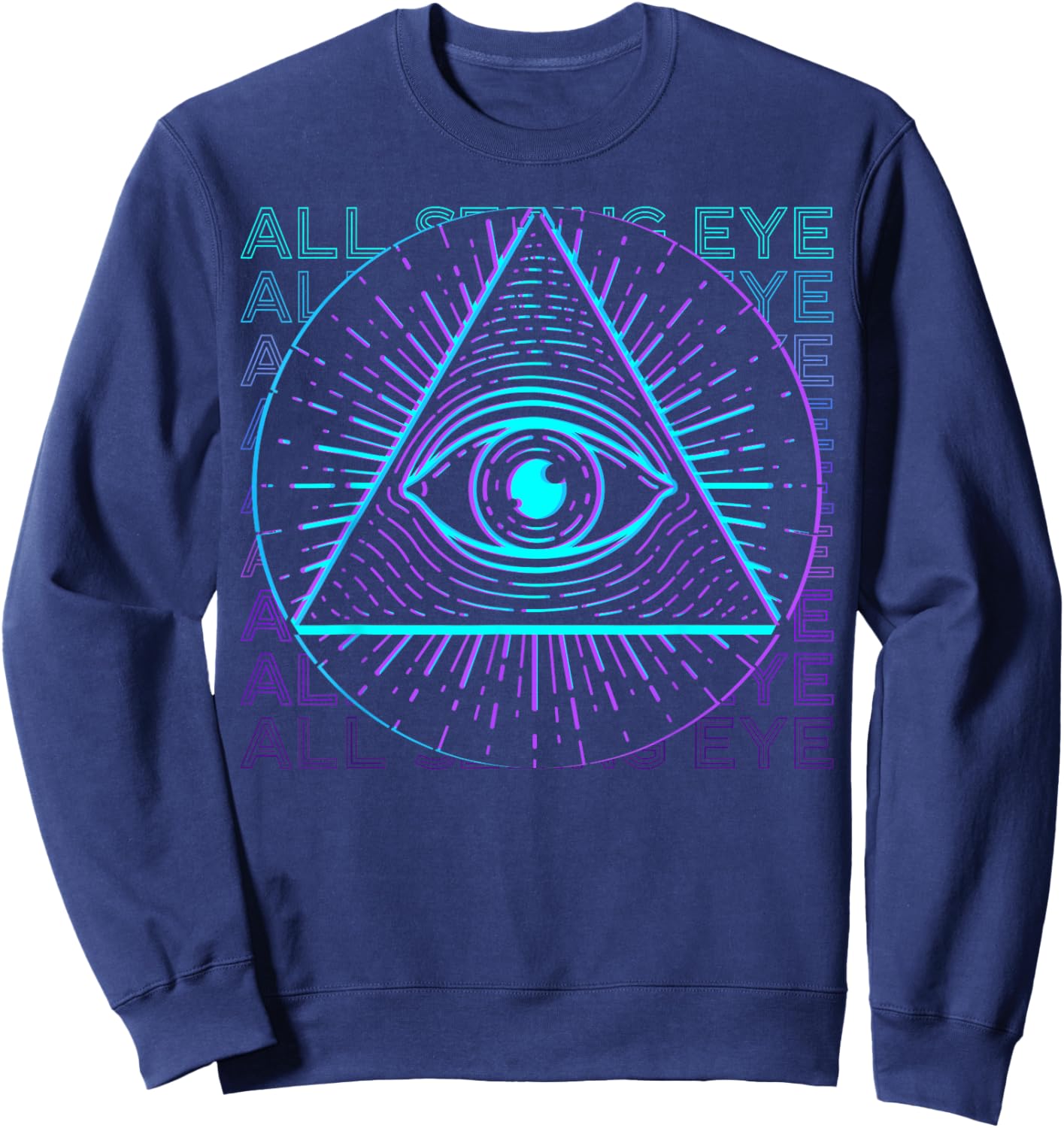 All Seeing Eye Retro All Seeing Eye Sweatshirt - Sweatshirt | Navy