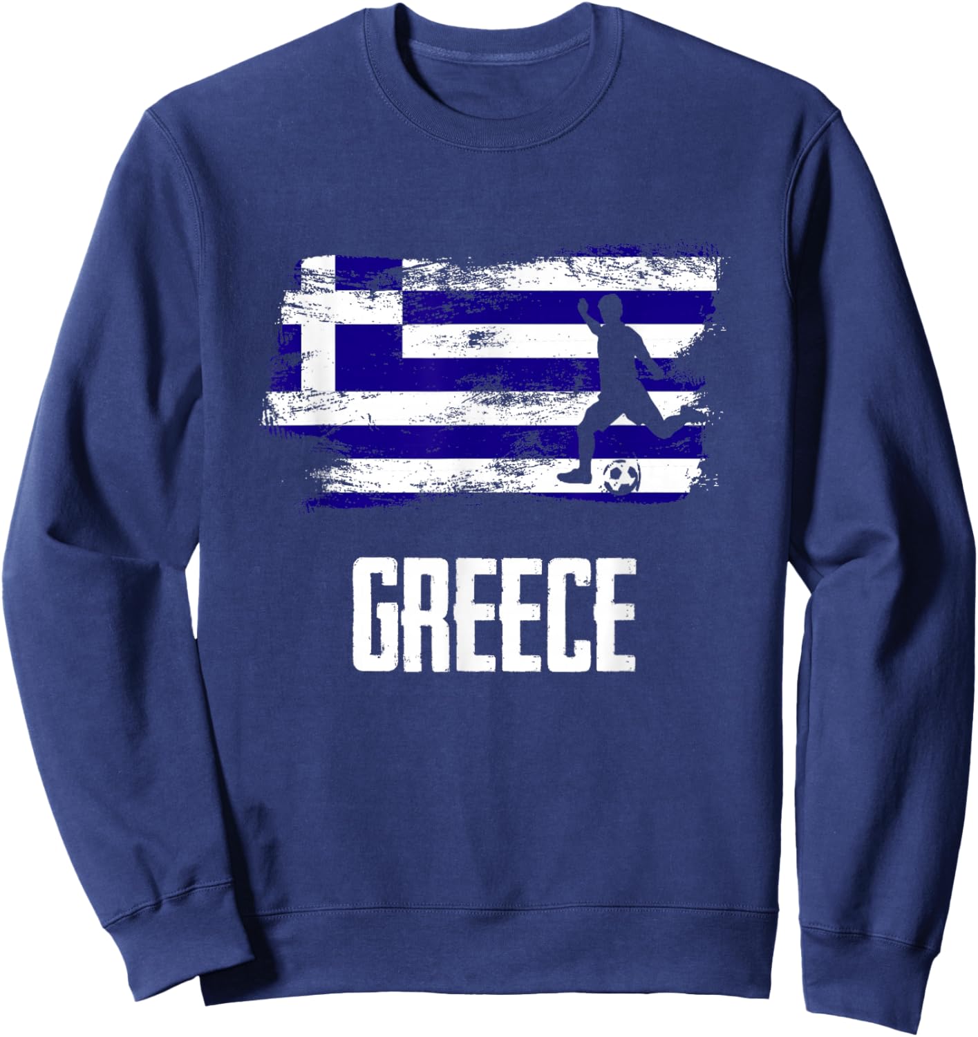 Greece Flag Jersey Greek Soccer Team Greek Sweatshirt - Sweatshirt | Navy