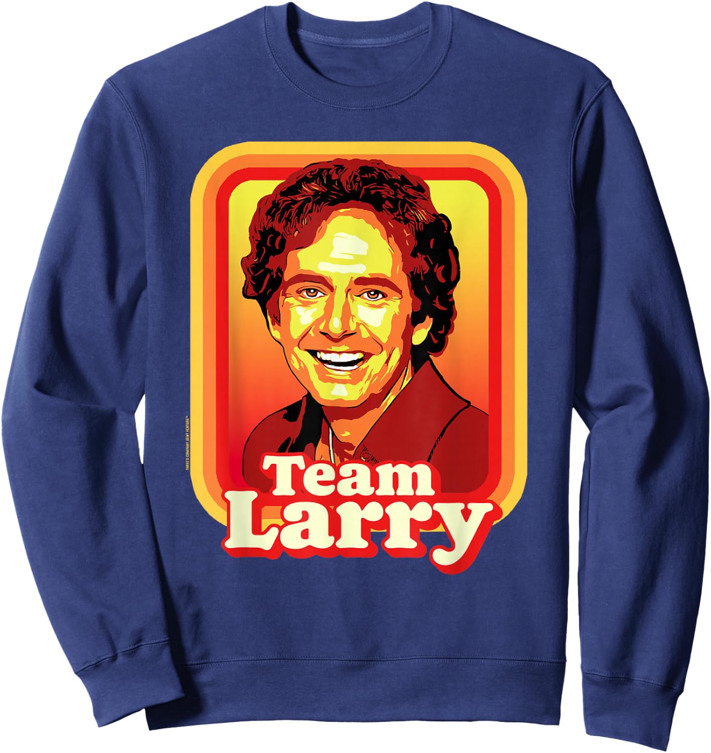 Team Larry! Retro Three's Company Vintage Sweatshirt - Sweatshirt | Navy