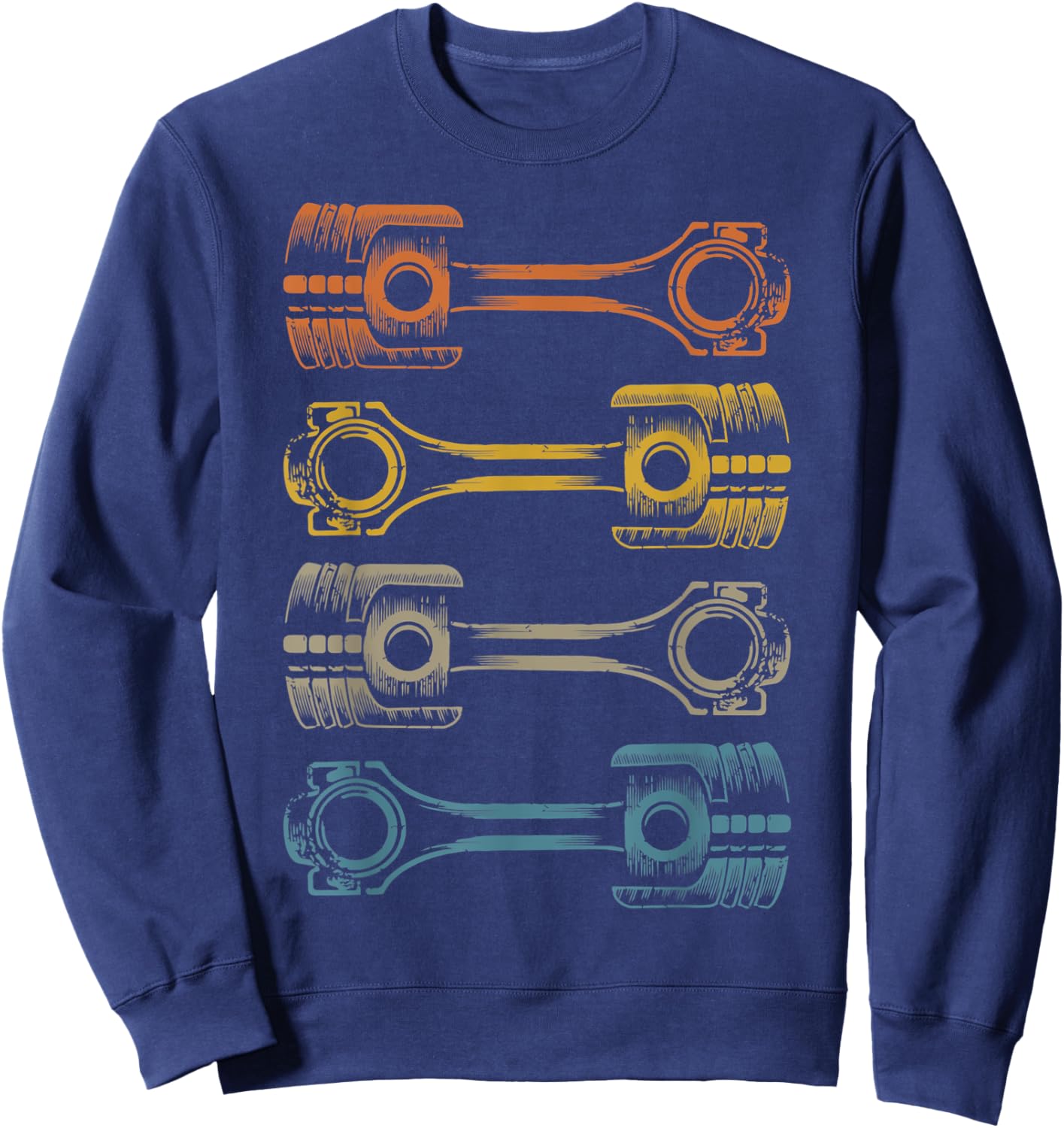 4 Pistons - Four cylinder engine - mechanic, engineer, racer Sweatshirt - Sweatshirt | Navy