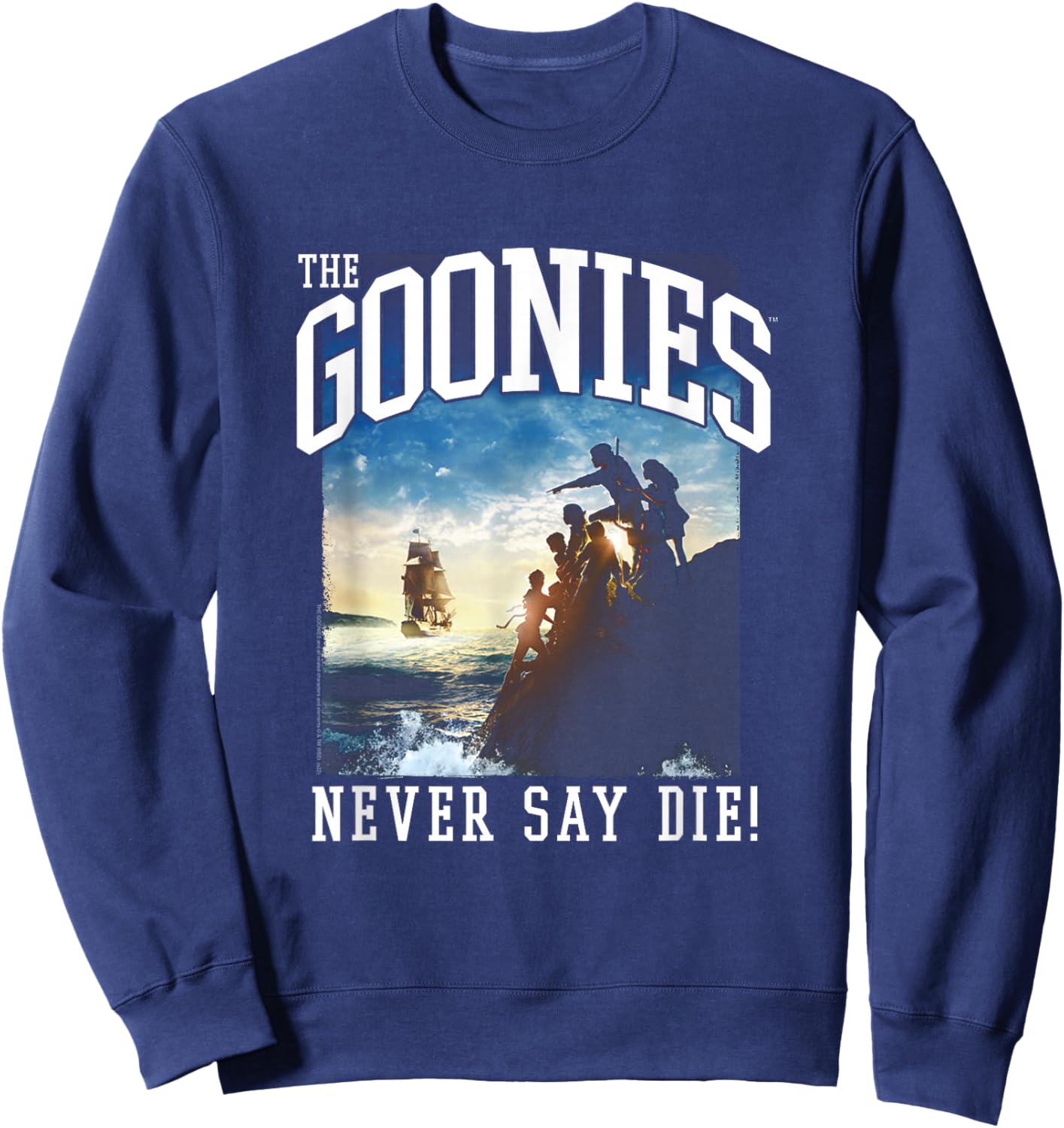 The Goonies Classic Movie Poster and Logo Movie Sweatshirt - Sweatshirt | Navy