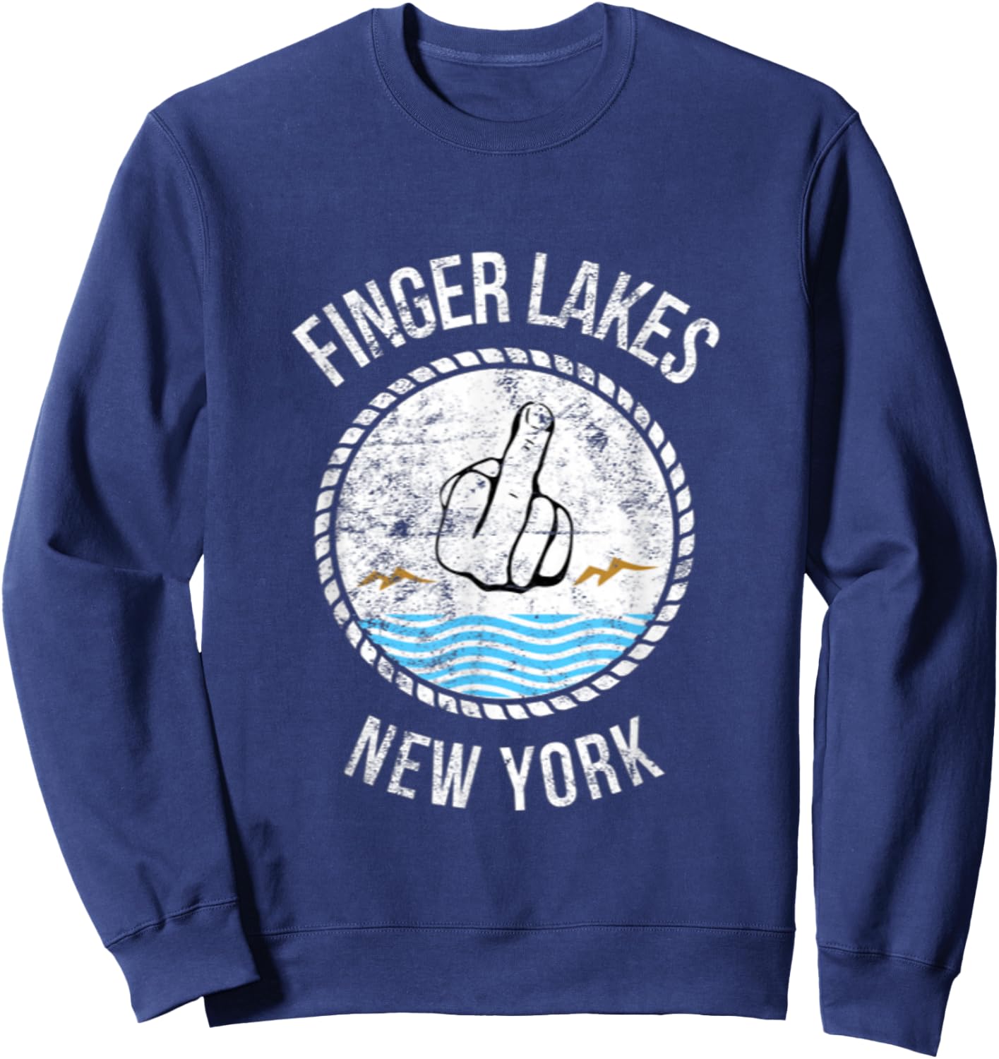 The Finger Lakes New York Travel Souvenir Sweatshirt - Sweatshirt | Navy