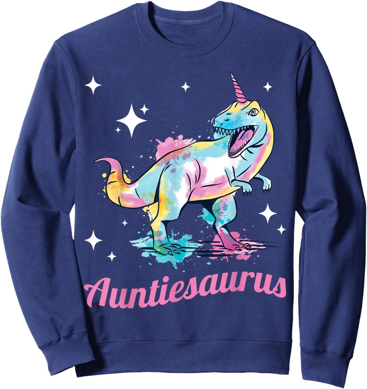 Auntie womans Dinosaur Auntiesaurus Sweatshirt - Sweatshirt | Navy