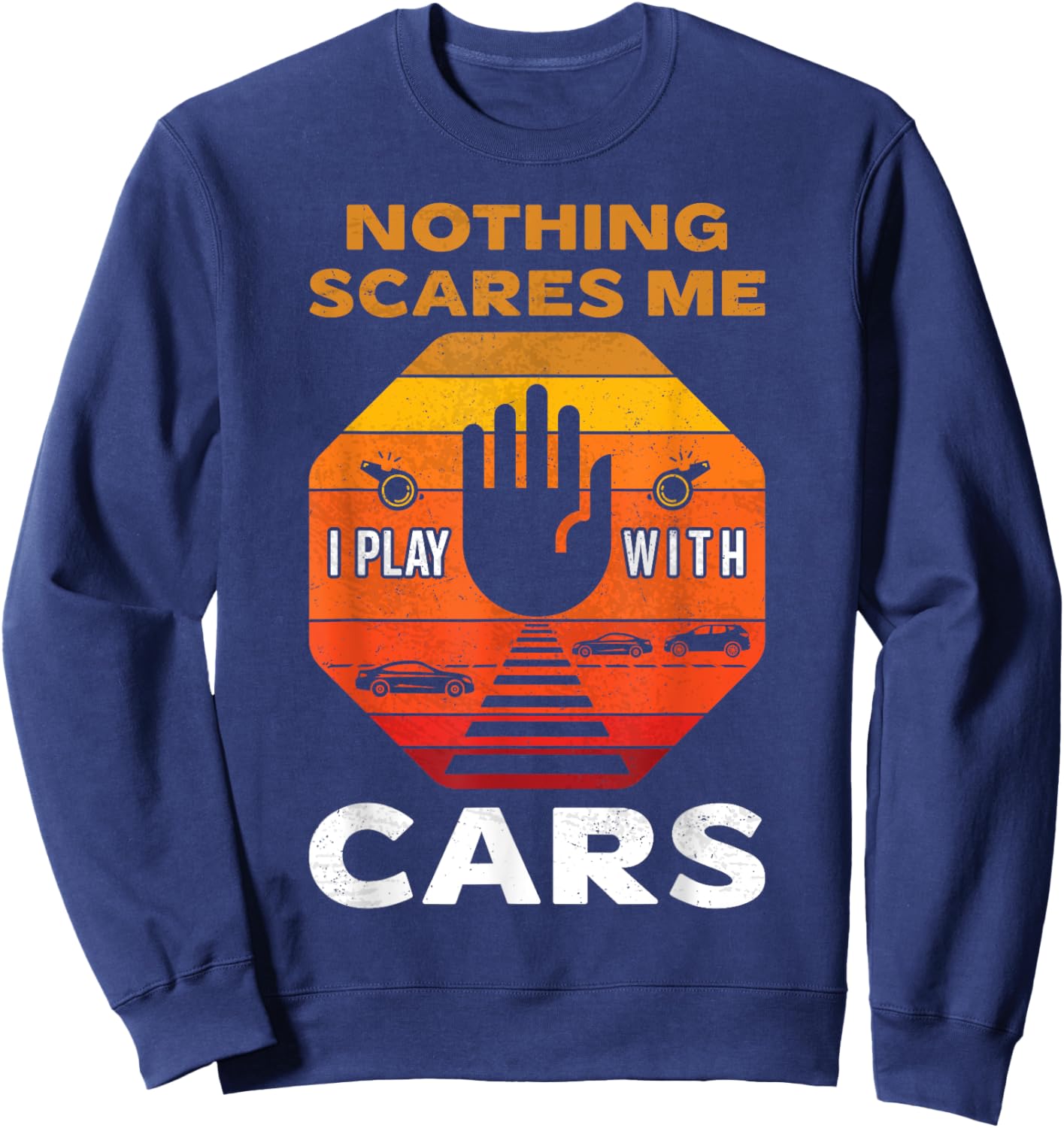 Safe Crossings & Roadways Cross Guard Dad Crossing Guards Sweatshirt - Sweatshirt | Navy