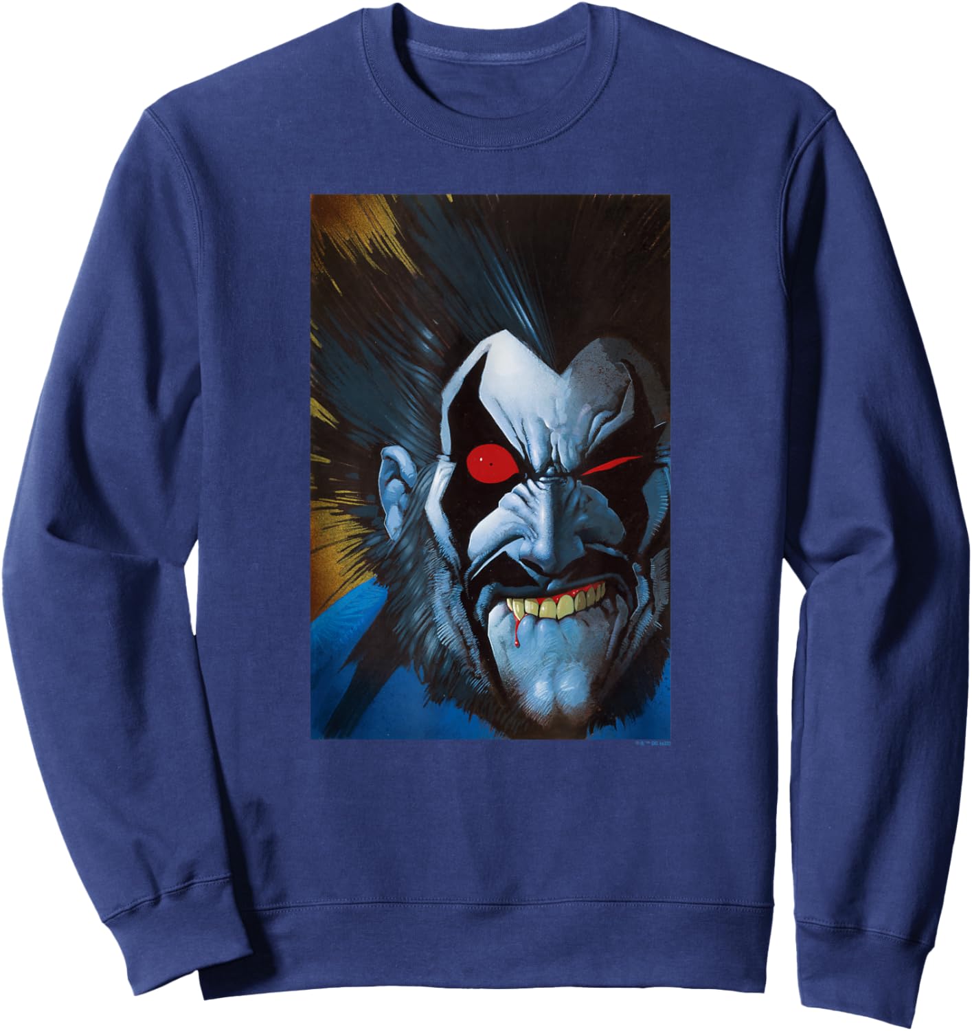 DC Comics Batman Lobo Big Face Portrait Sweatshirt - Sweatshirt | Navy