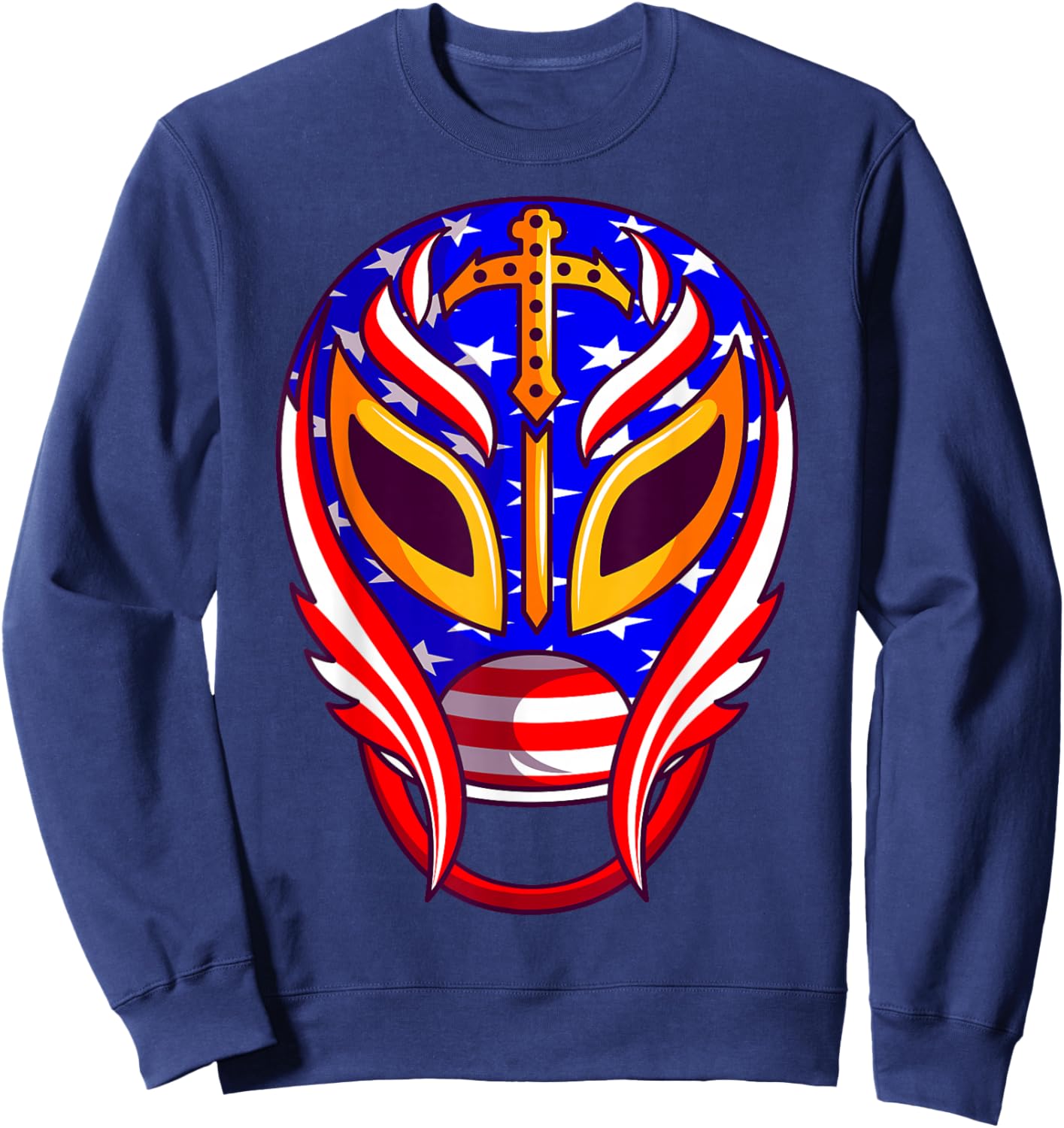 Mexican Wrestling Mask Sweatshirt - Sweatshirt | Navy