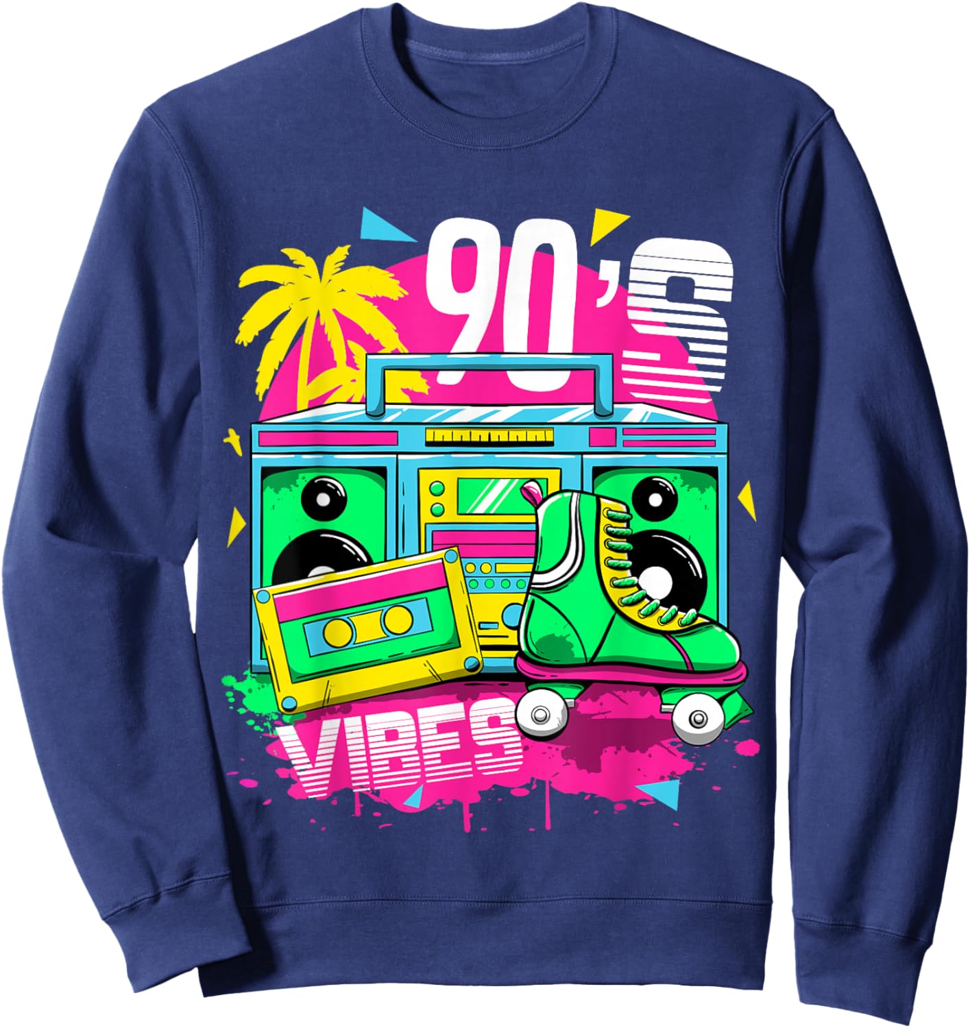 90s Vibe 1990s Retro Vintage Nineties I Love the 90's Sweatshirt - Sweatshirt | Navy