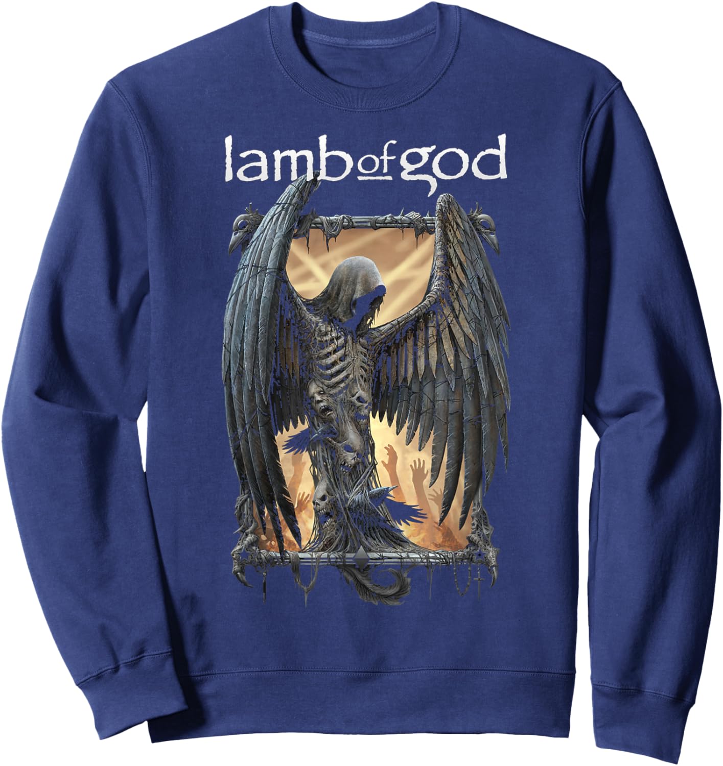 Lamb of God – Winged Death Sweatshirt - Sweatshirt | Navy