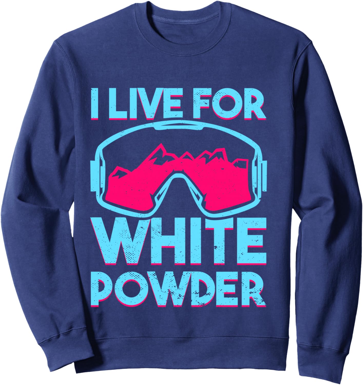 Retro Ski Snowboard Goggles Vintage 80s 90s Skiing Outfit Sweatshirt - Sweatshirt | Navy